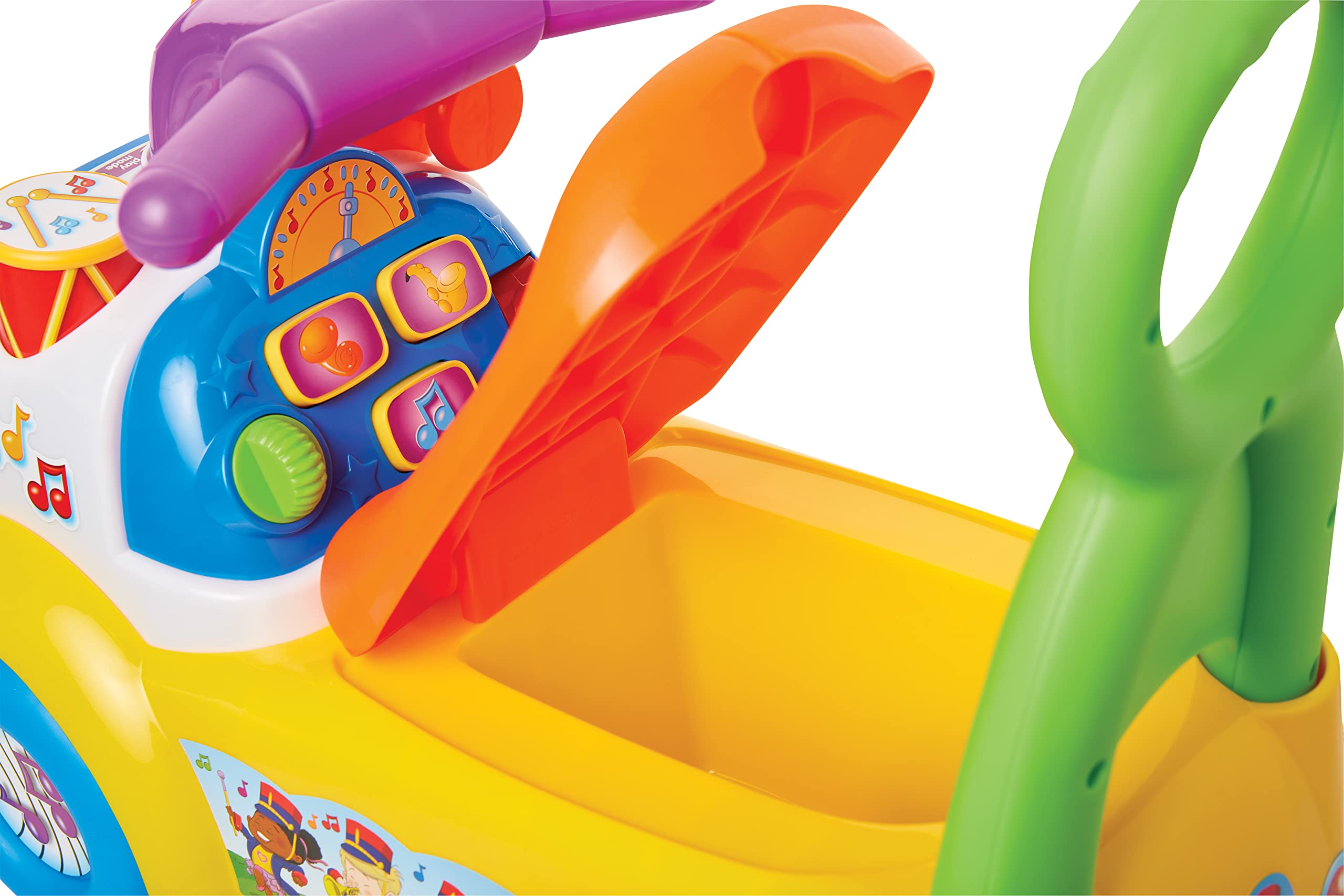 Fisher-Price Little People Music Parade Ride-On, Plays 5 Marching Tunes & Other Sounds! Perfect for Toddler Boys & Girls Ages 1, 2, & 3 Years Old - Helps Foster Motor Skills [Amazon Exclusive] - Image 6