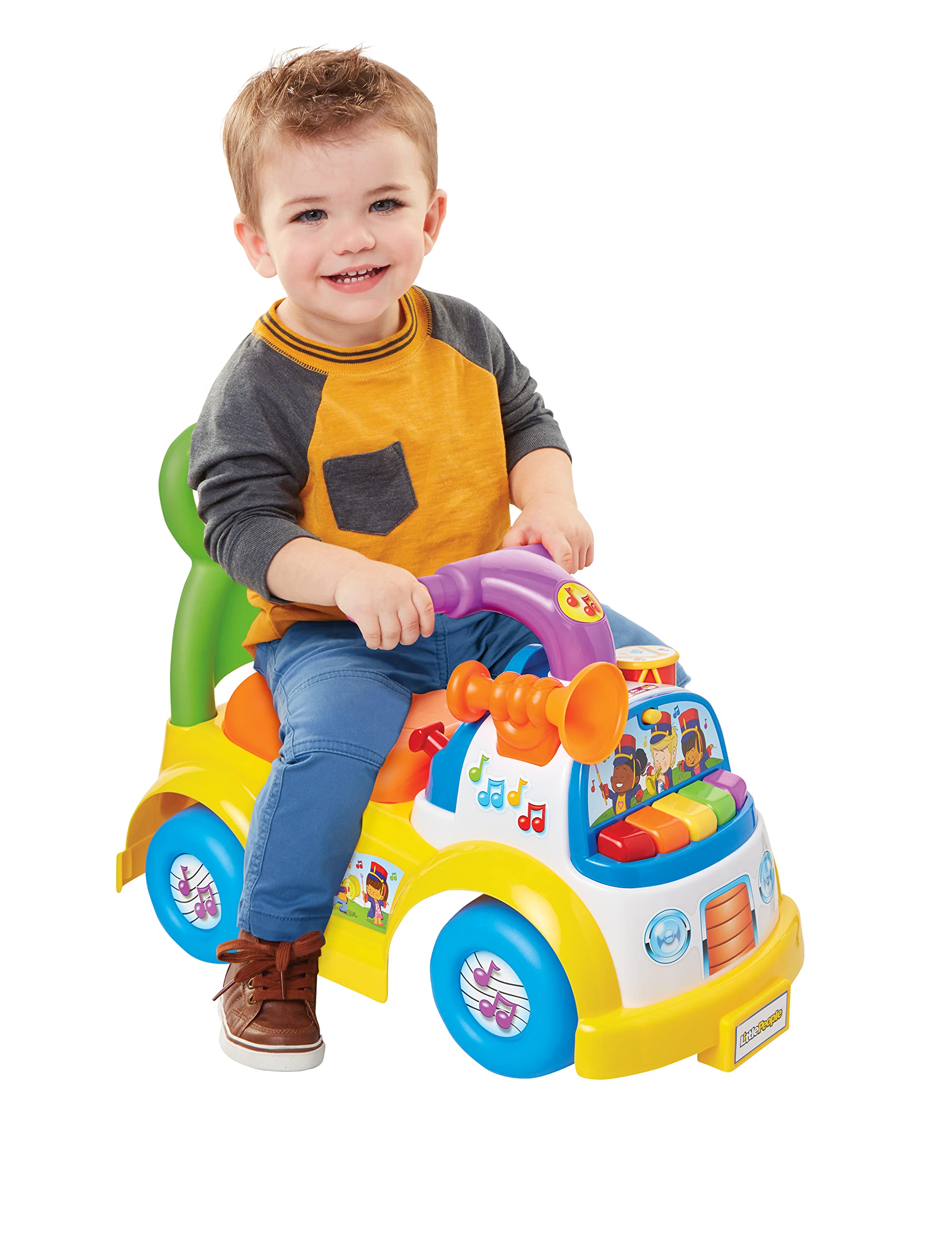Fisher-Price Little People Music Parade Ride-On, Plays 5 Marching Tunes & Other Sounds! Perfect for Toddler Boys & Girls Ages 1, 2, & 3 Years Old - Helps Foster Motor Skills [Amazon Exclusive] - Image 7