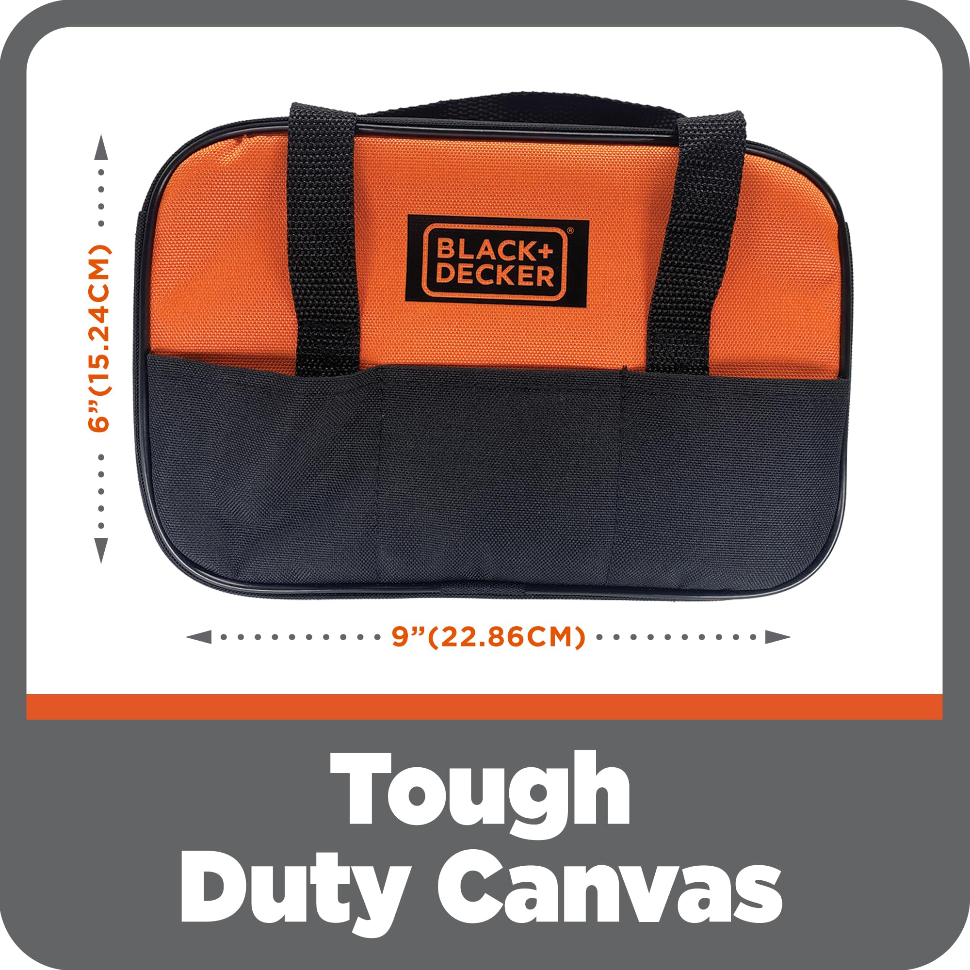 JAKKS Pacific Black + Decker Junior Tool Bag 13 Piece Set - Includes Hammer, Hand Saw, Screw Driver & More! - Image 5