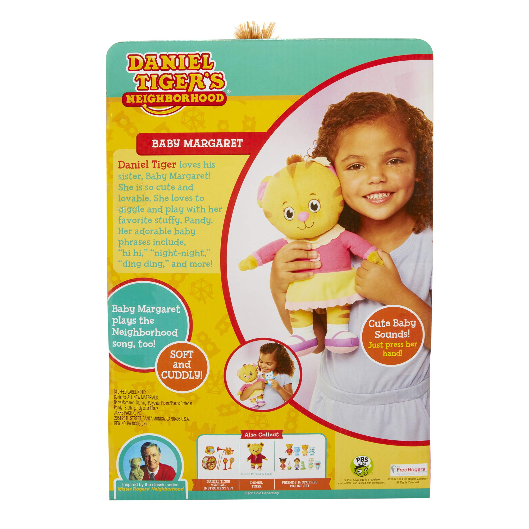 JAKKS Pacific Daniel Tigers Neighborhood Talking Baby Margaret Plush, 12 inch - Image 6