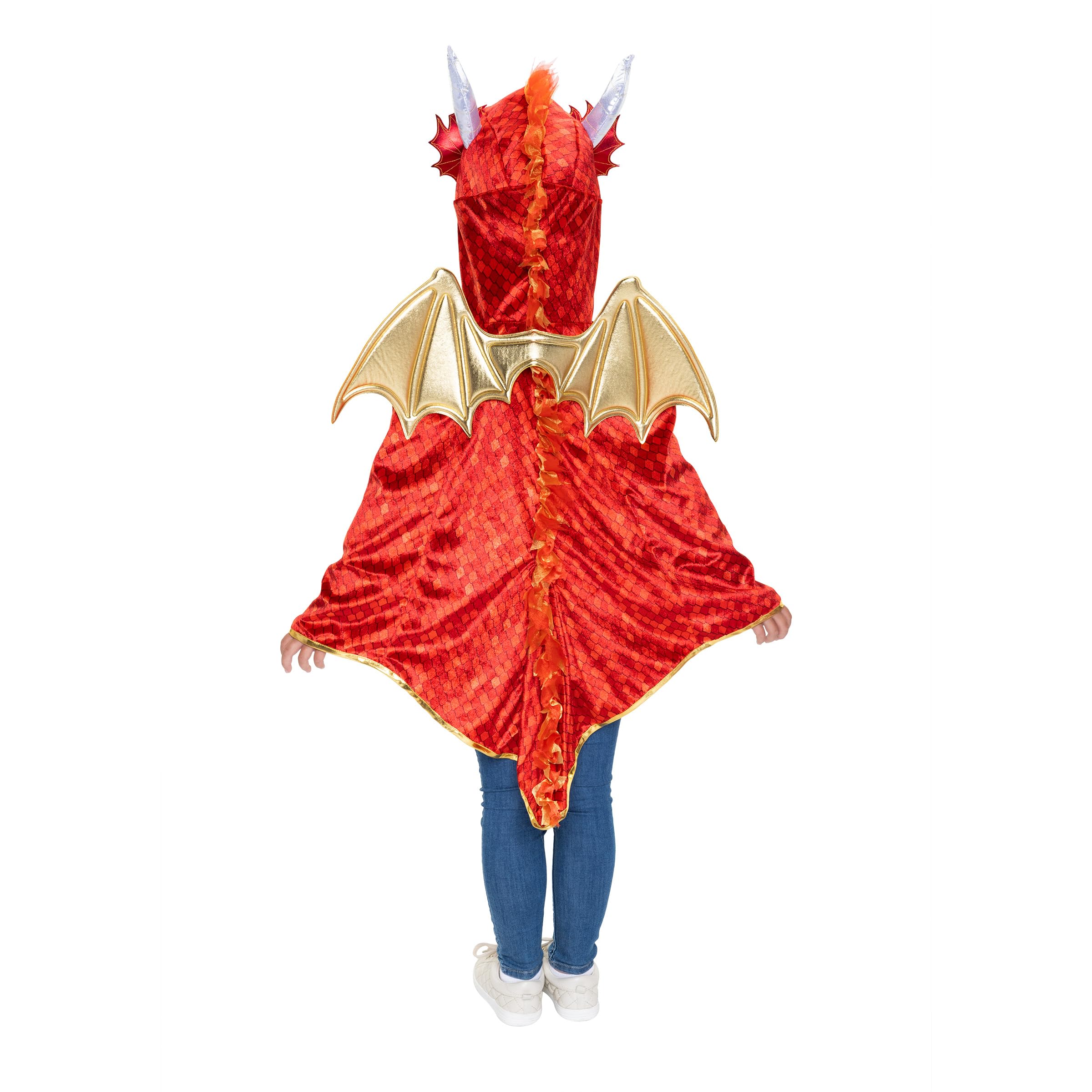 JAKKS Pacific Daydreamers Premium Dragon Costume Cape Dress Up Set for Boys and Girls, Let Their Imagination Soar! Dimensional Cape with 3D Sculpted Dragon Head and Tail - Image 9
