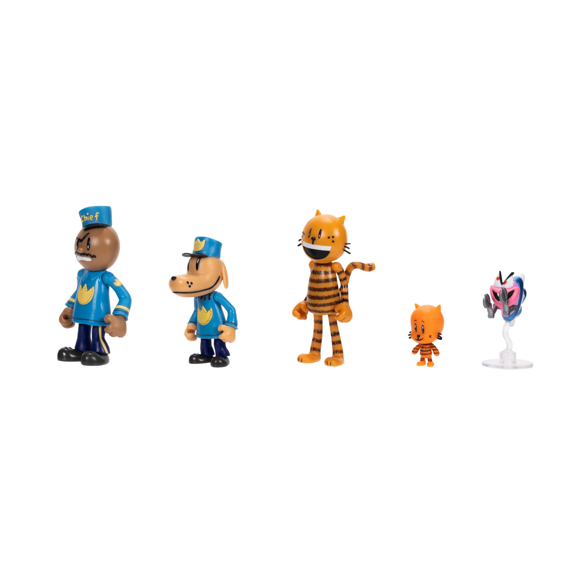 JAKKS Pacific Dog Man Movie Action Figures Multipack Set, Includes 2.5 Inch Scale Figures - Inspired by the Dog Man Movie Toys, Lil Petey, Petey, Chief, and Flippy! - Image 4