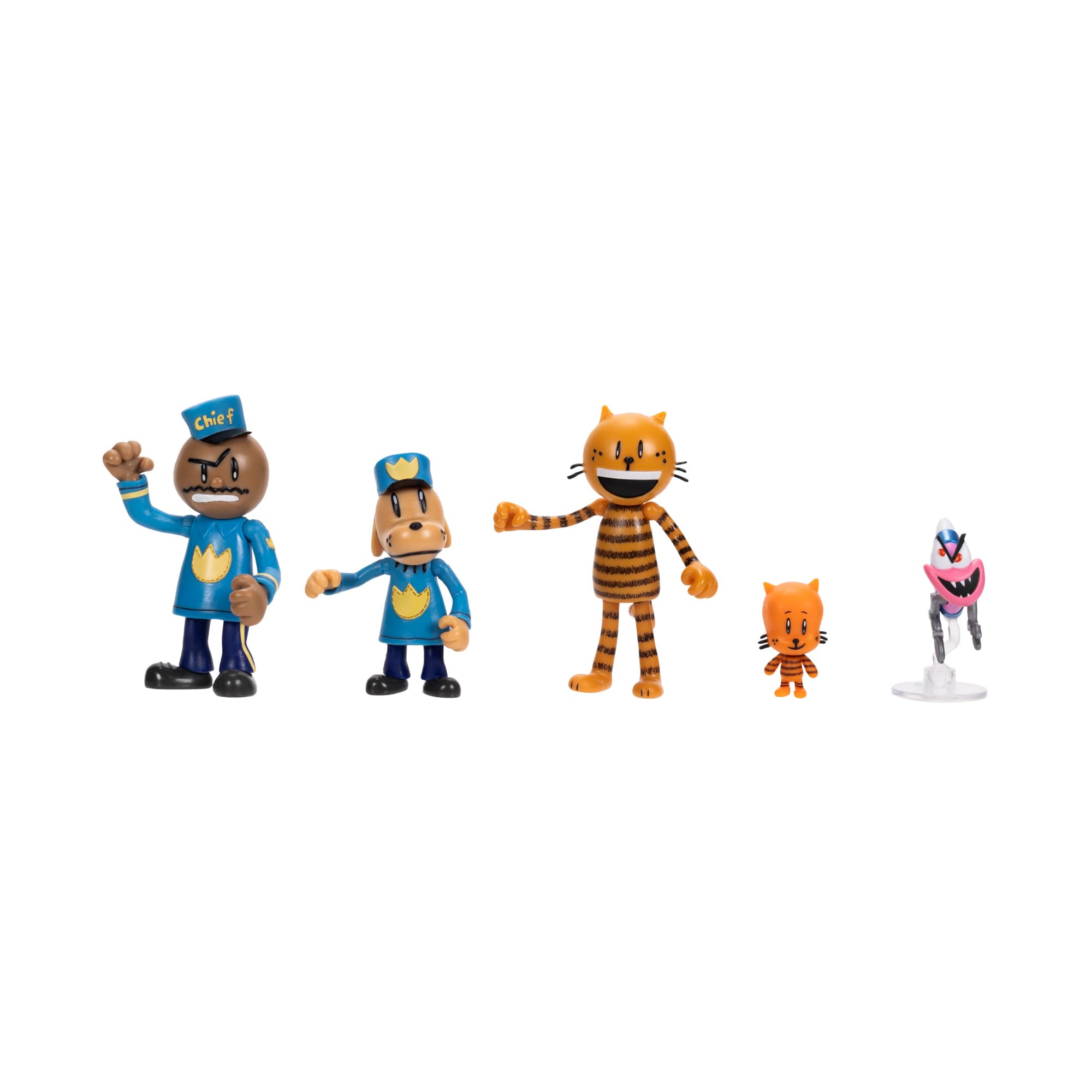 JAKKS Pacific Dog Man Movie Action Figures Multipack Set, Includes 2.5 Inch Scale Figures - Inspired by the Dog Man Movie Toys, Lil Petey, Petey, Chief, and Flippy! - Image 5