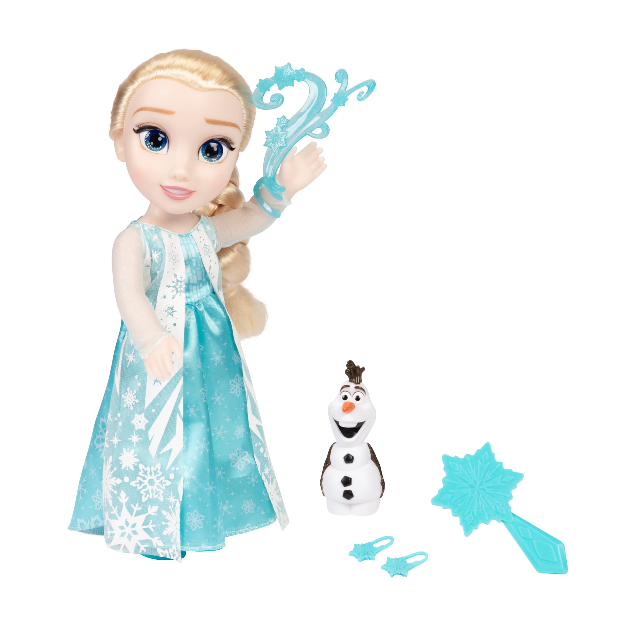JAKKS Pacific Elsa Doll Classic My Singing Friend Elsa Doll & Olaf Figure - Image 12