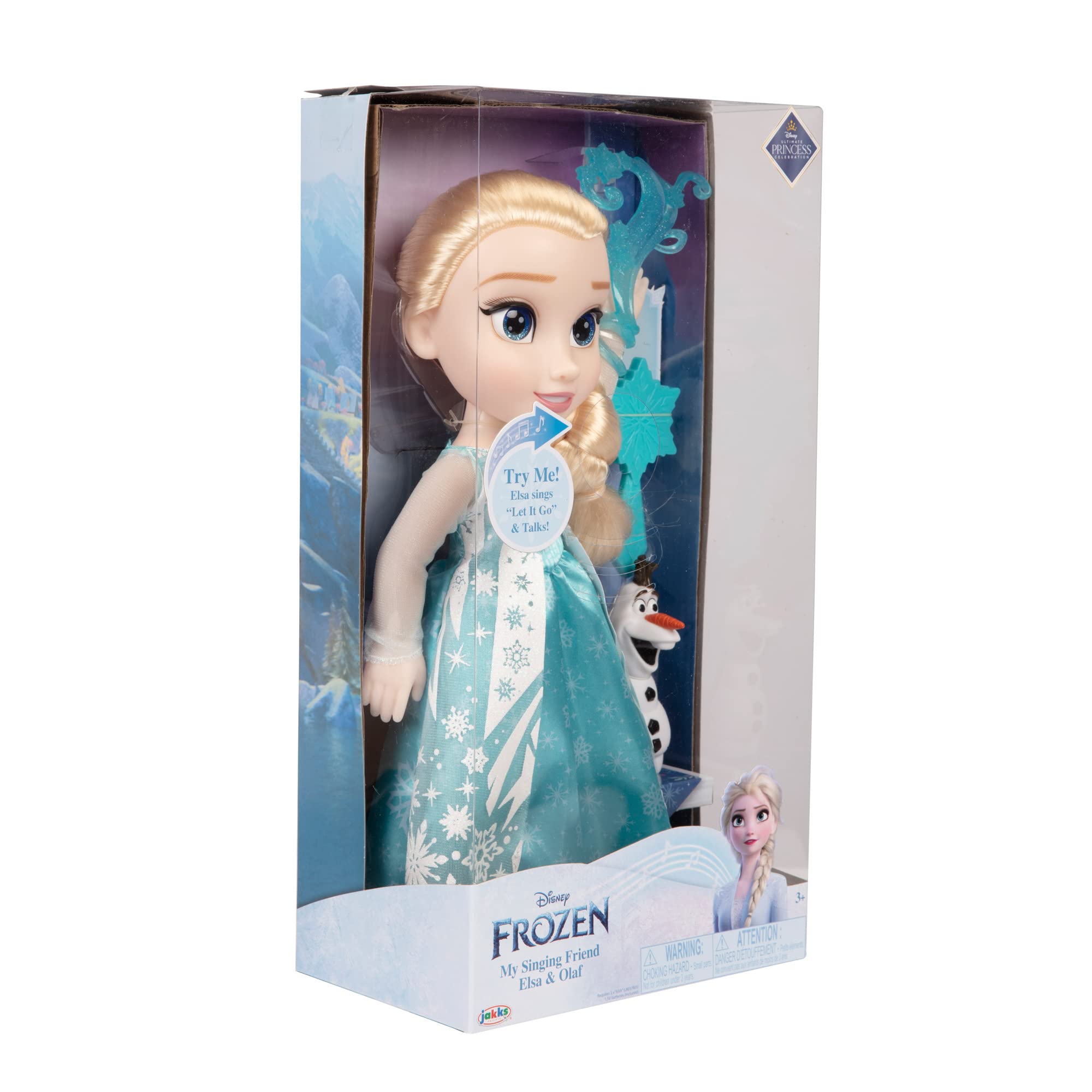 JAKKS Pacific Elsa Doll Classic My Singing Friend Elsa Doll & Olaf Figure - Image 3