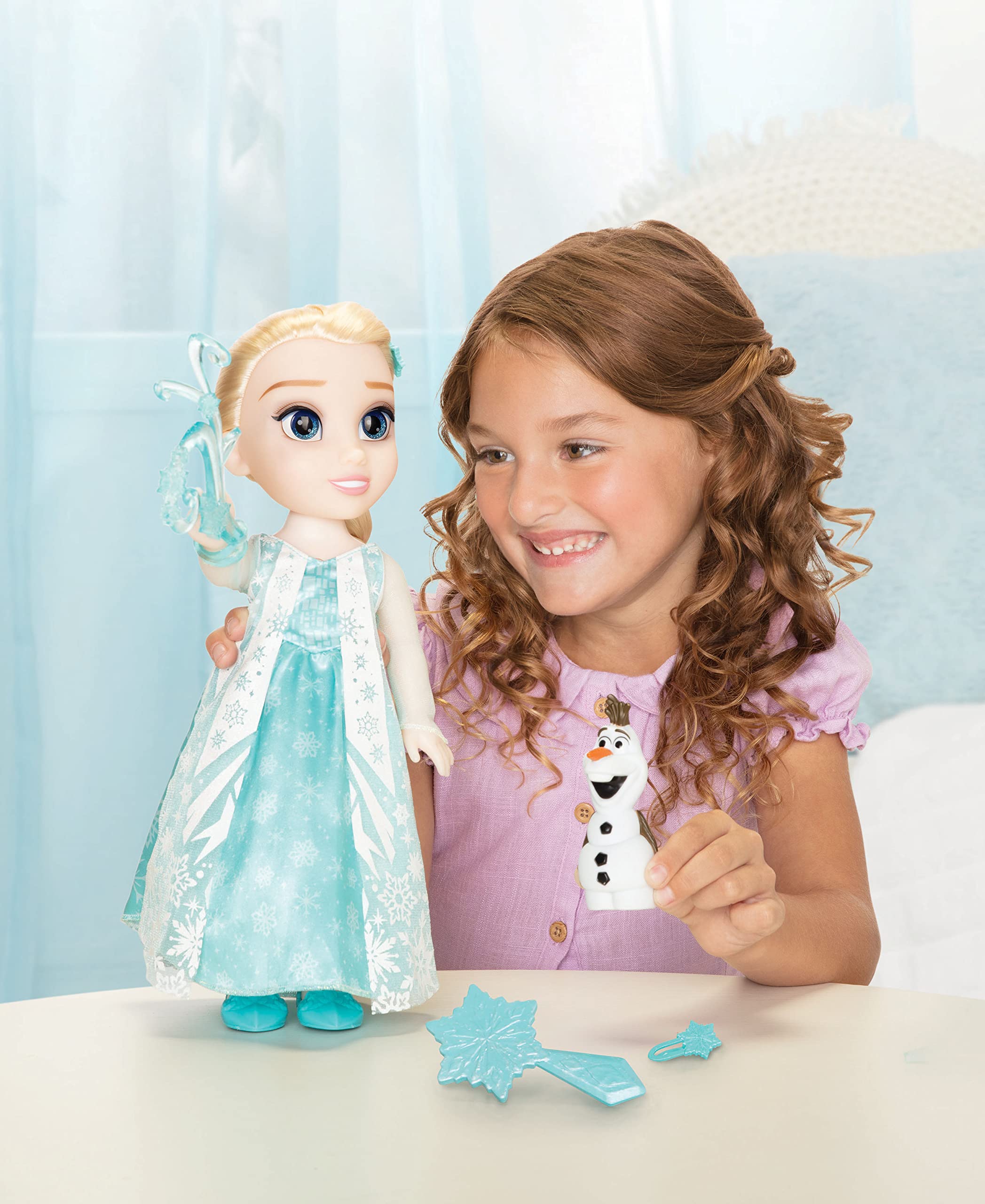 JAKKS Pacific Elsa Doll Classic My Singing Friend Elsa Doll & Olaf Figure - Image 5