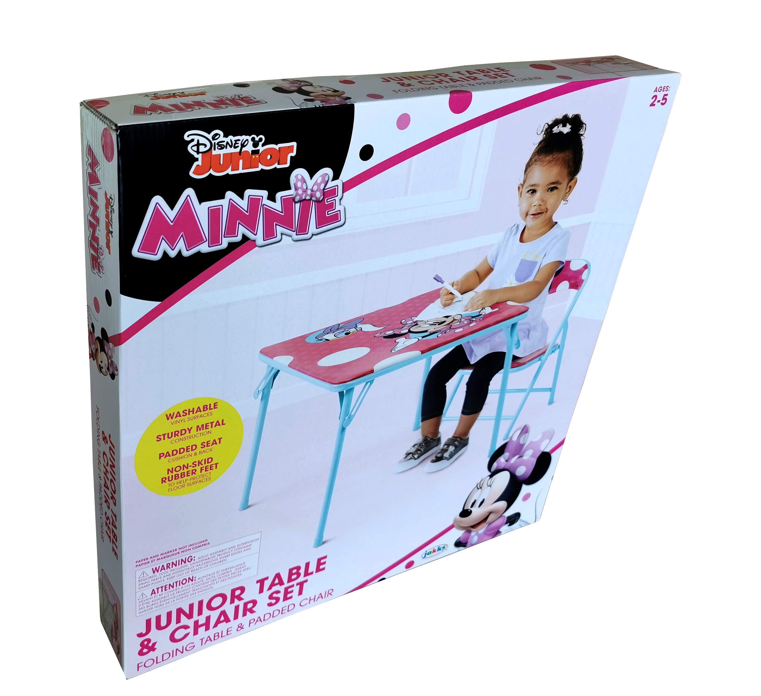 Jakks Pacific Minnie Jr Activity Table Set with One Chairs ,Teal and Red - Image 7