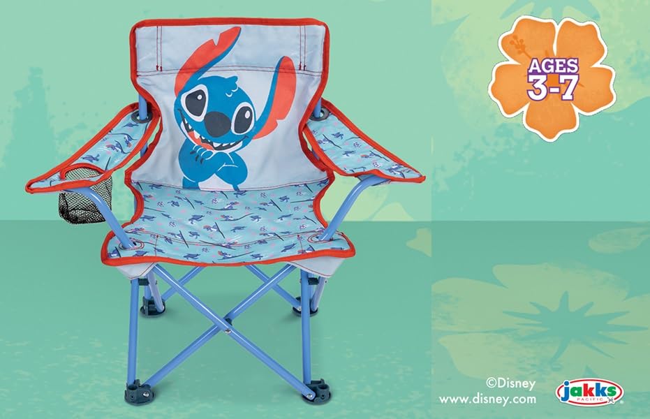 Lilo & Stitch Children's Chair Foldable Camp Chairs for Kids - Fold and Go Chair for Park, Sports or Patio Includes Carry Bag, by JAKKS Pacific Toddlers 24M+ - Image 7