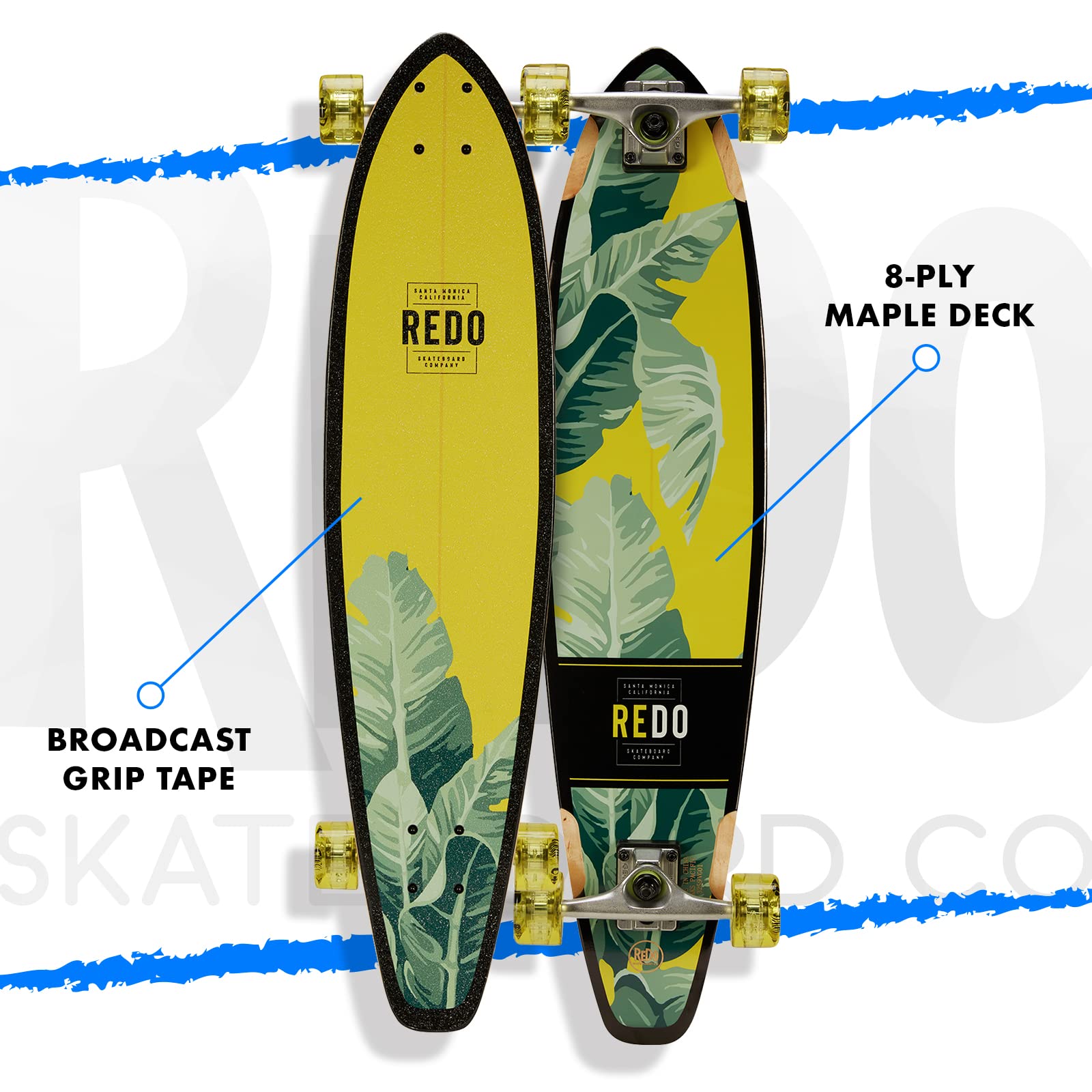 ReDo Skateboard Co. ReDo Skateboard Kids 8" San Diego Palms Cruiser Complete Skateboard, Multicolor - Image 3