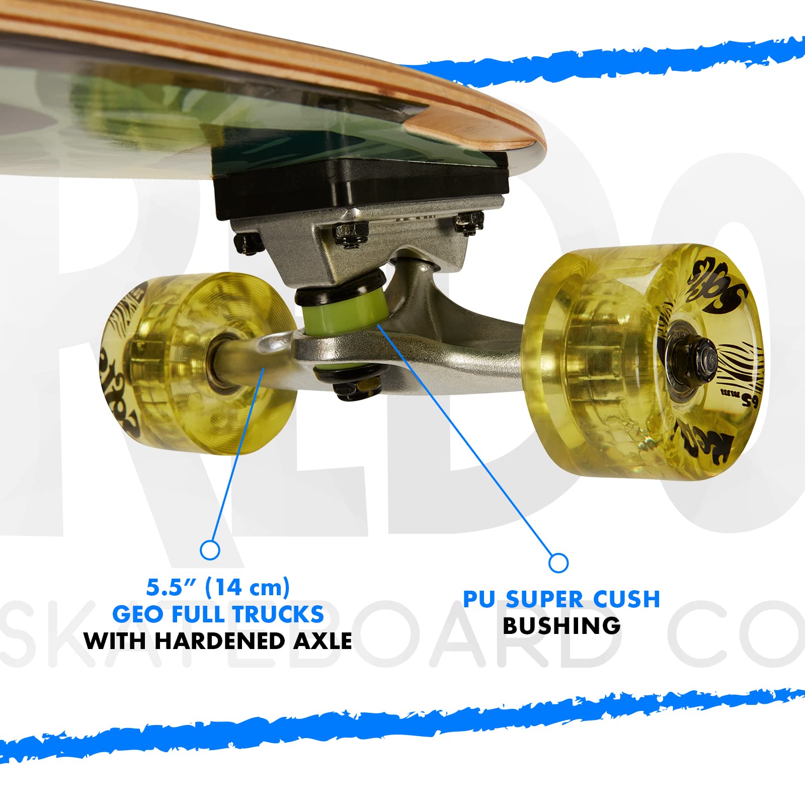 ReDo Skateboard Co. ReDo Skateboard Kids 8" San Diego Palms Cruiser Complete Skateboard, Multicolor - Image 6