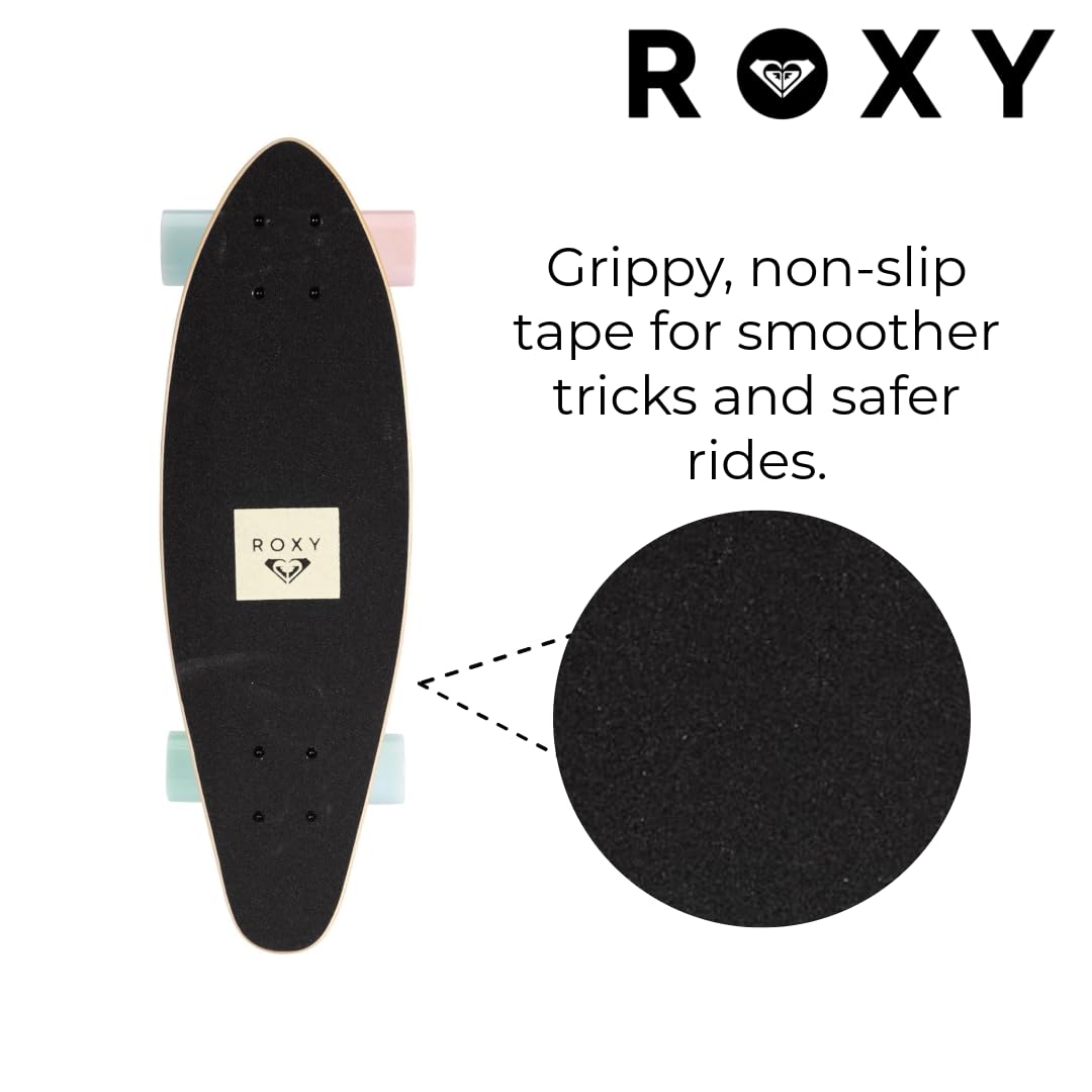 Roxy Mini Pintail Cruiser Skateboard for Girls – 25" Kids Skateboard for Ages 6-12, Durable 7-Ply Wood Deck, 60MM Soft Wheels, ABEC 3 Speed Bearings, Ideal for Beginners & Young Riders - Image 3