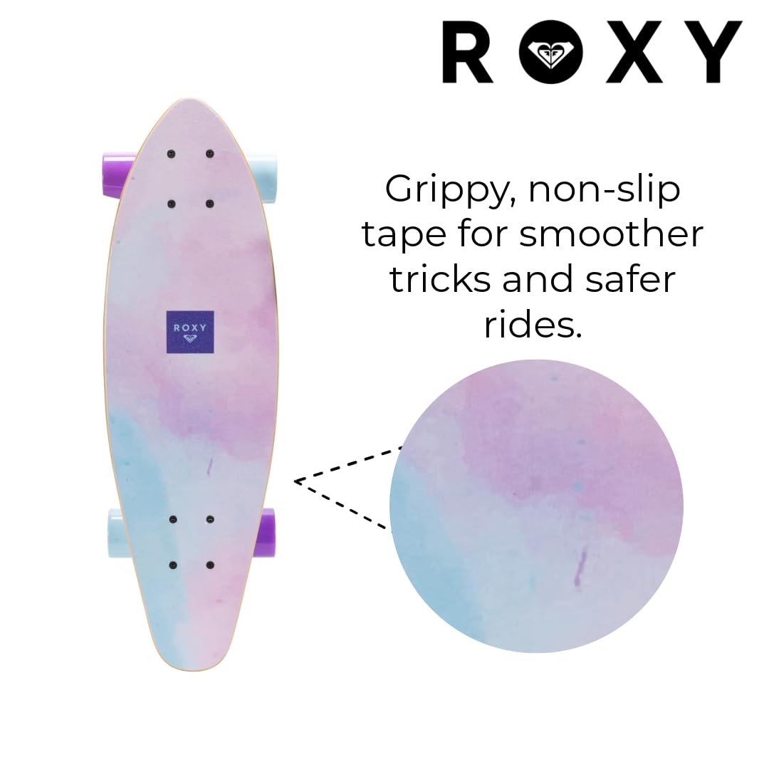 Roxy Mini Pintail Cruiser Skateboard for Girls – 25" Kids Skateboard for Ages 6-12, Durable 7-Ply Wood Deck, 60MM Soft Wheels, ABEC 3 Speed Bearings, Ideal for Beginners & Young Riders - Image 3