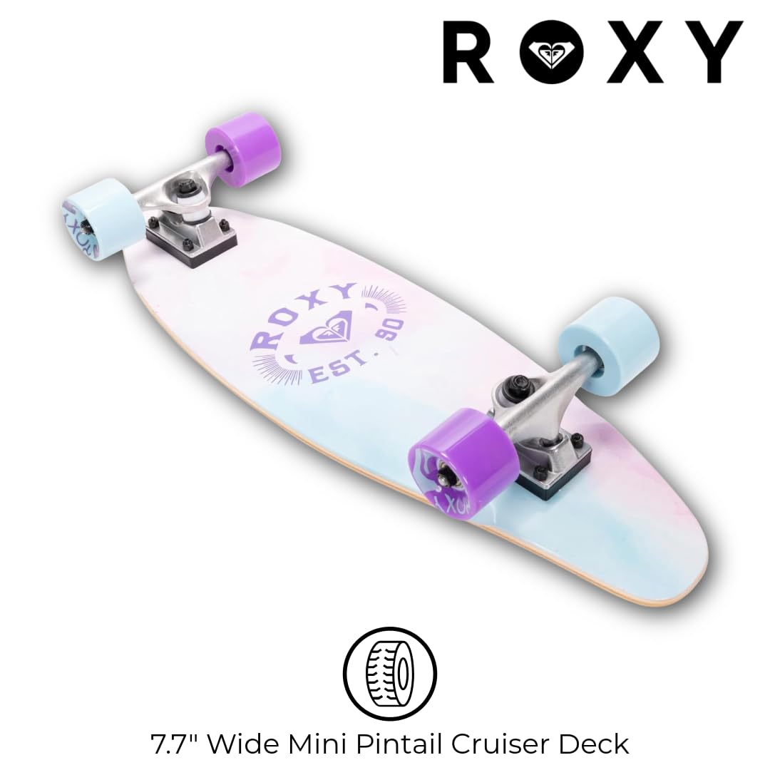Roxy Mini Pintail Cruiser Skateboard for Girls – 25" Kids Skateboard for Ages 6-12, Durable 7-Ply Wood Deck, 60MM Soft Wheels, ABEC 3 Speed Bearings, Ideal for Beginners & Young Riders - Image 4