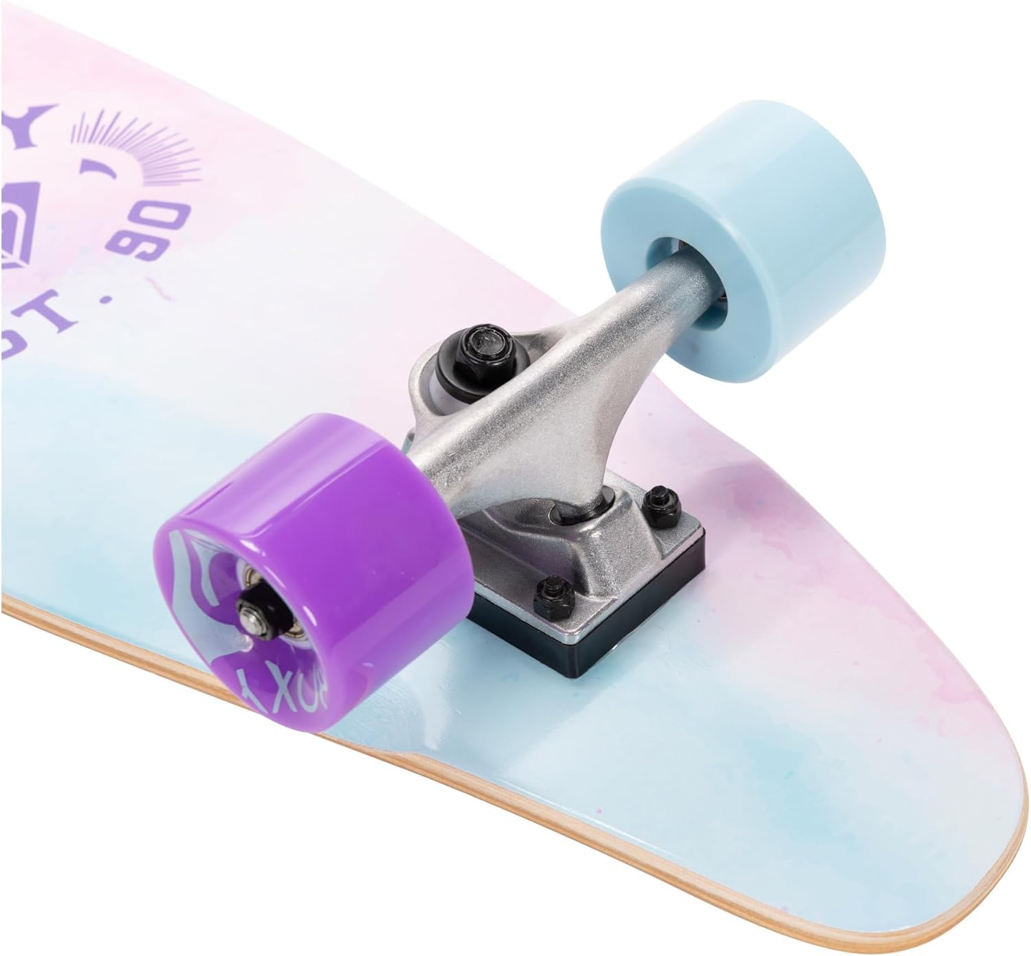 Roxy Mini Pintail Cruiser Skateboard for Girls – 25" Kids Skateboard for Ages 6-12, Durable 7-Ply Wood Deck, 60MM Soft Wheels, ABEC 3 Speed Bearings, Ideal for Beginners & Young Riders - Image 5