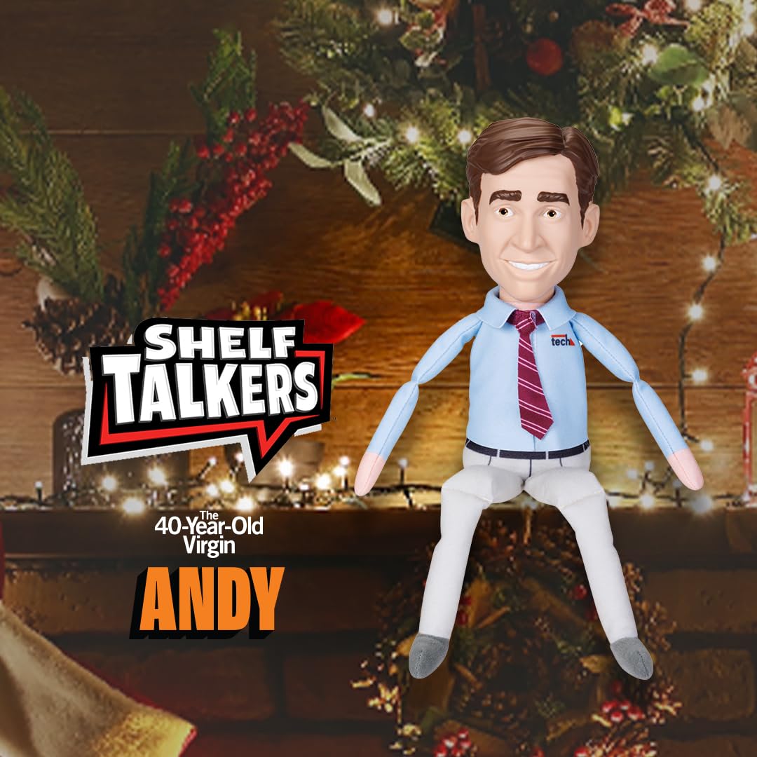 Shelf Talkers 12" Talking Plush Andy from The 40-Year-Old Virgin Movie, Pull String Toy Collectible Plush - Image 5