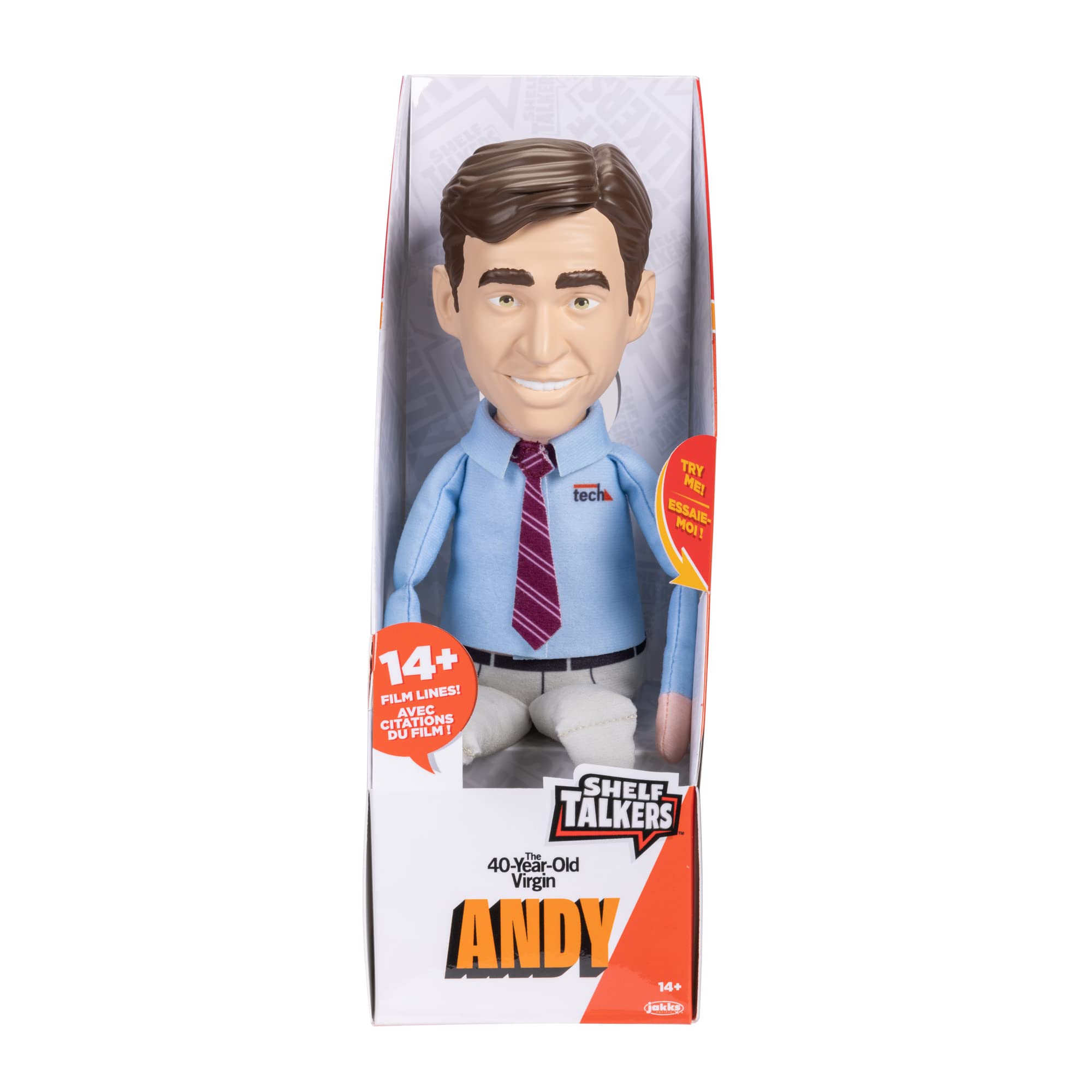 Shelf Talkers 12" Talking Plush Andy from The 40-Year-Old Virgin Movie, Pull String Toy Collectible Plush - Image 7