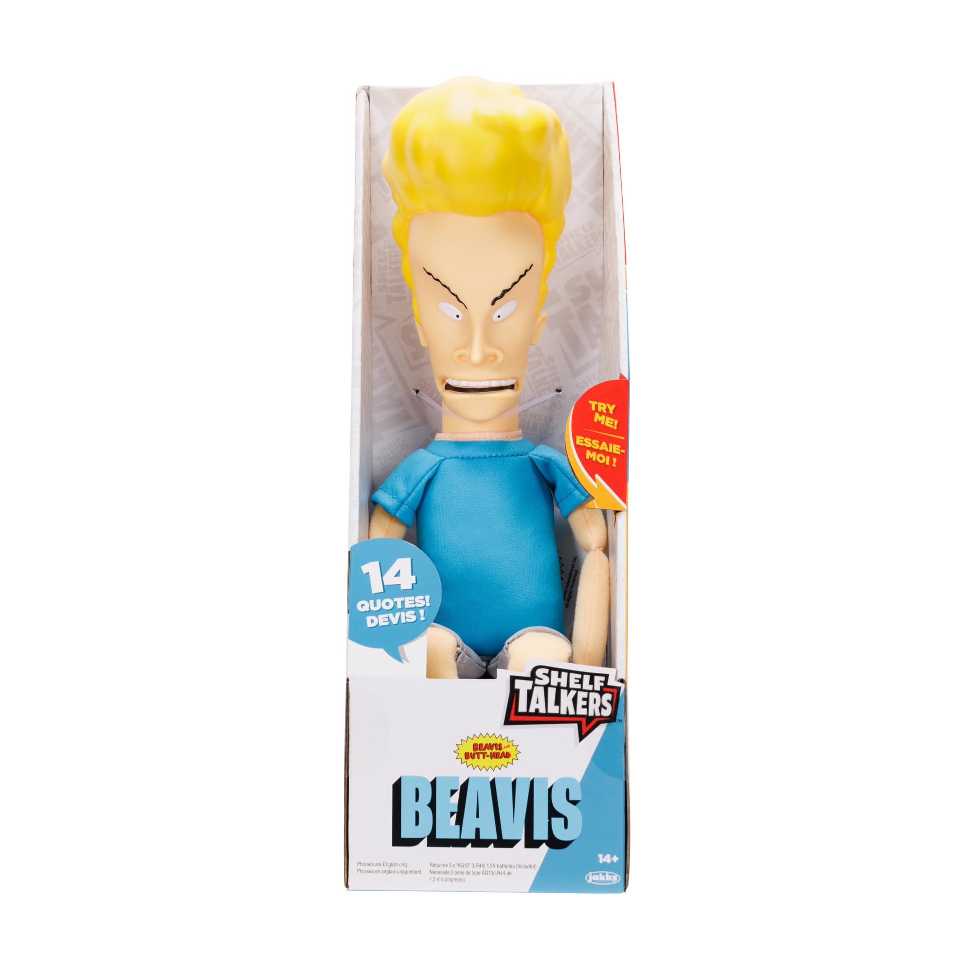 Shelf Talkers 12" Talking Plush Beavis from Beavis & Butt-Head, Pull String Toy Collectible Plush - Image 7
