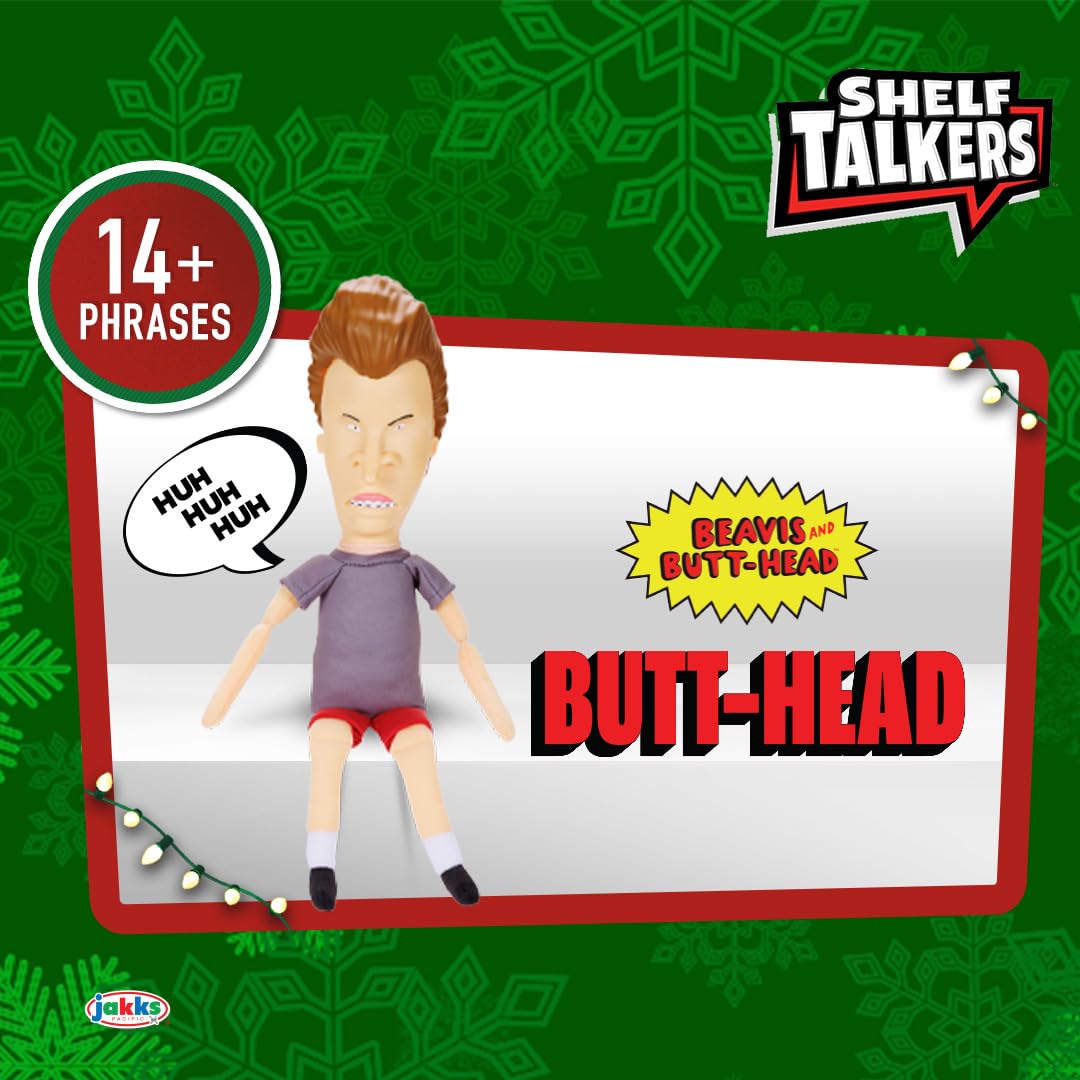 Shelf Talkers 12" Talking Plush Butt-Head from Beavis & Butt-Head, Pull String Toy Collectible Plush - Image 6
