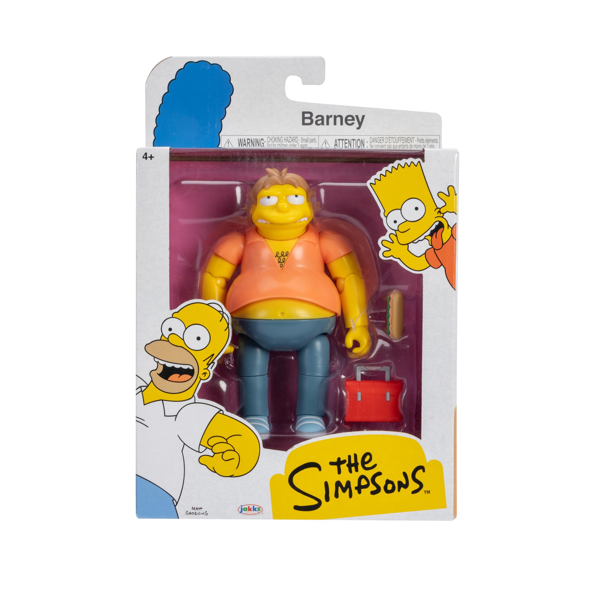 The Simpsons 5" Action Figure Barney Gumble with Sub & Lunch Box Wave #4 - Image 6