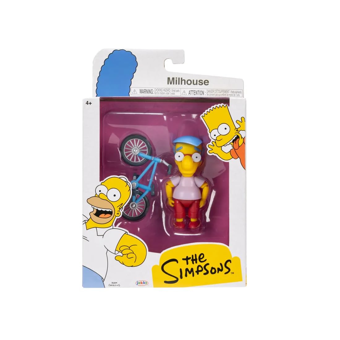 The Simpsons 5" Action Figure Milhouse with Bicycle Wave #3 - Image 6