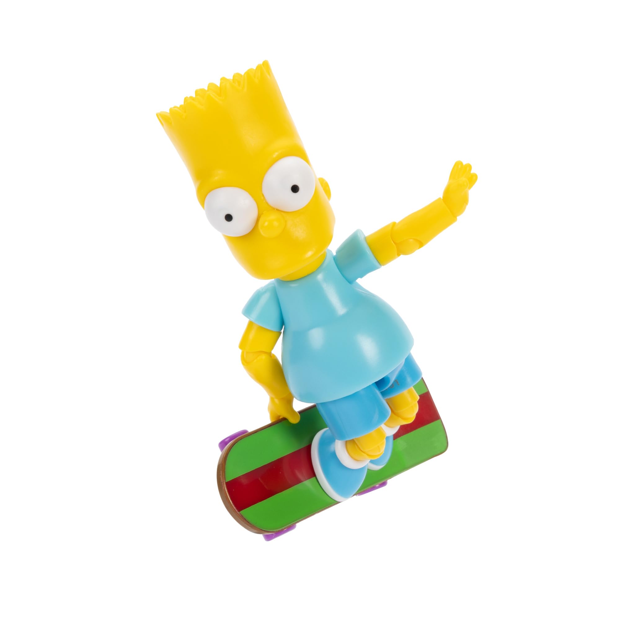 The Simpsons 5" Scale Action Figure Bart with Blue Shirt and Skateboard Accessory Collectible Figure from Jakks Pacific's Wave #4 Officially Licensed by Disney - Image 3