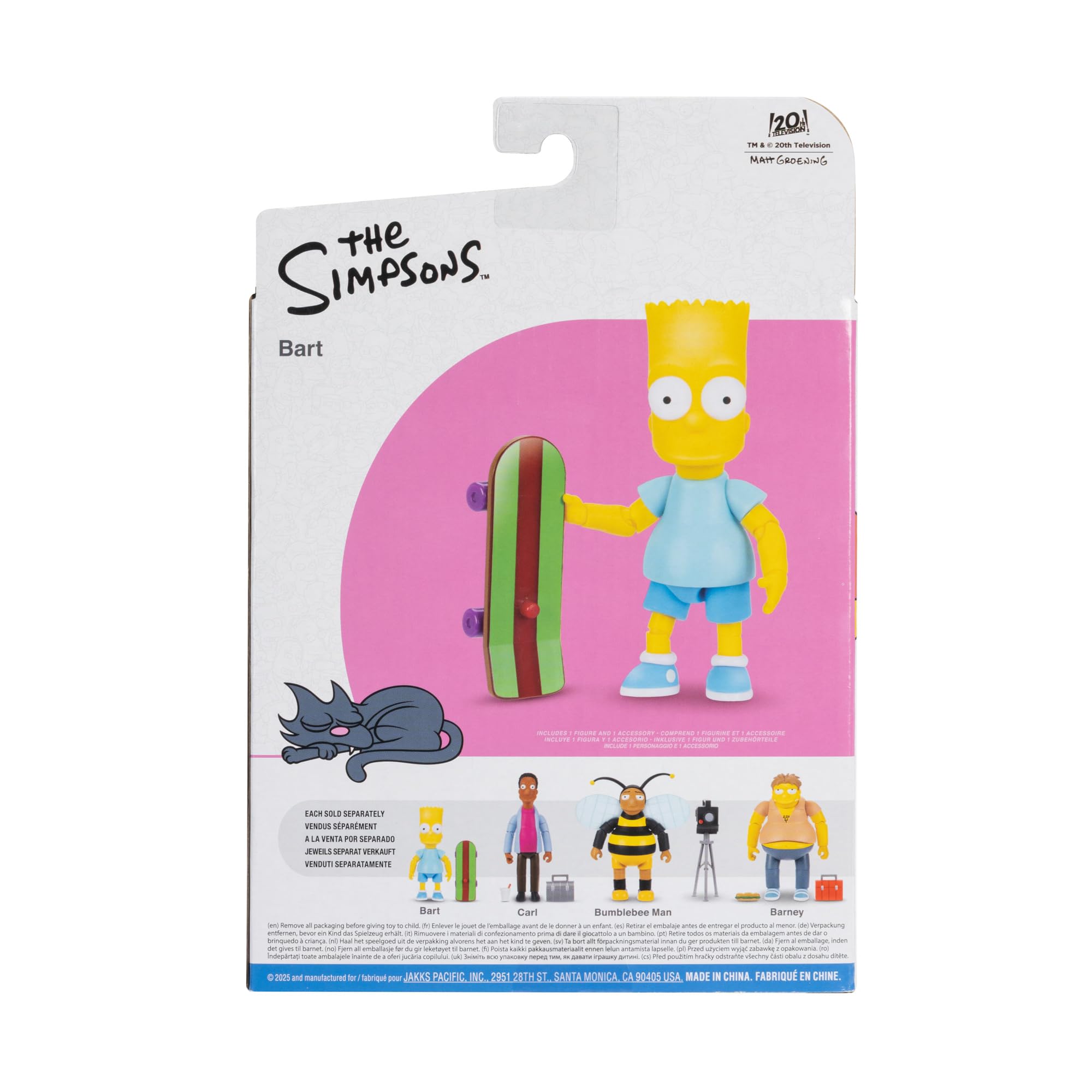 The Simpsons 5" Scale Action Figure Bart with Blue Shirt and Skateboard Accessory Collectible Figure from Jakks Pacific's Wave #4 Officially Licensed by Disney - Image 7