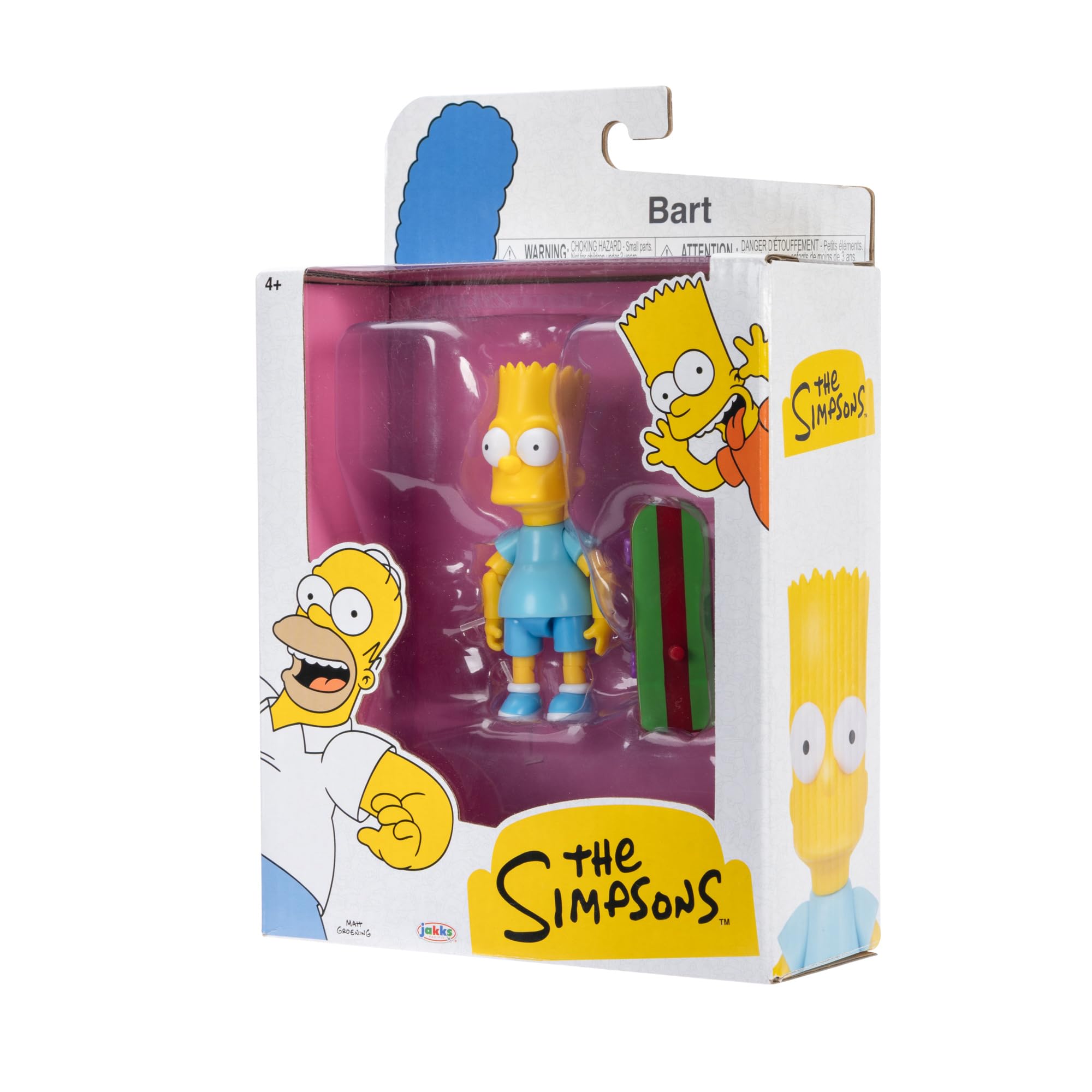The Simpsons 5" Scale Action Figure Bart with Blue Shirt and Skateboard Accessory Collectible Figure from Jakks Pacific's Wave #4 Officially Licensed by Disney - Image 8