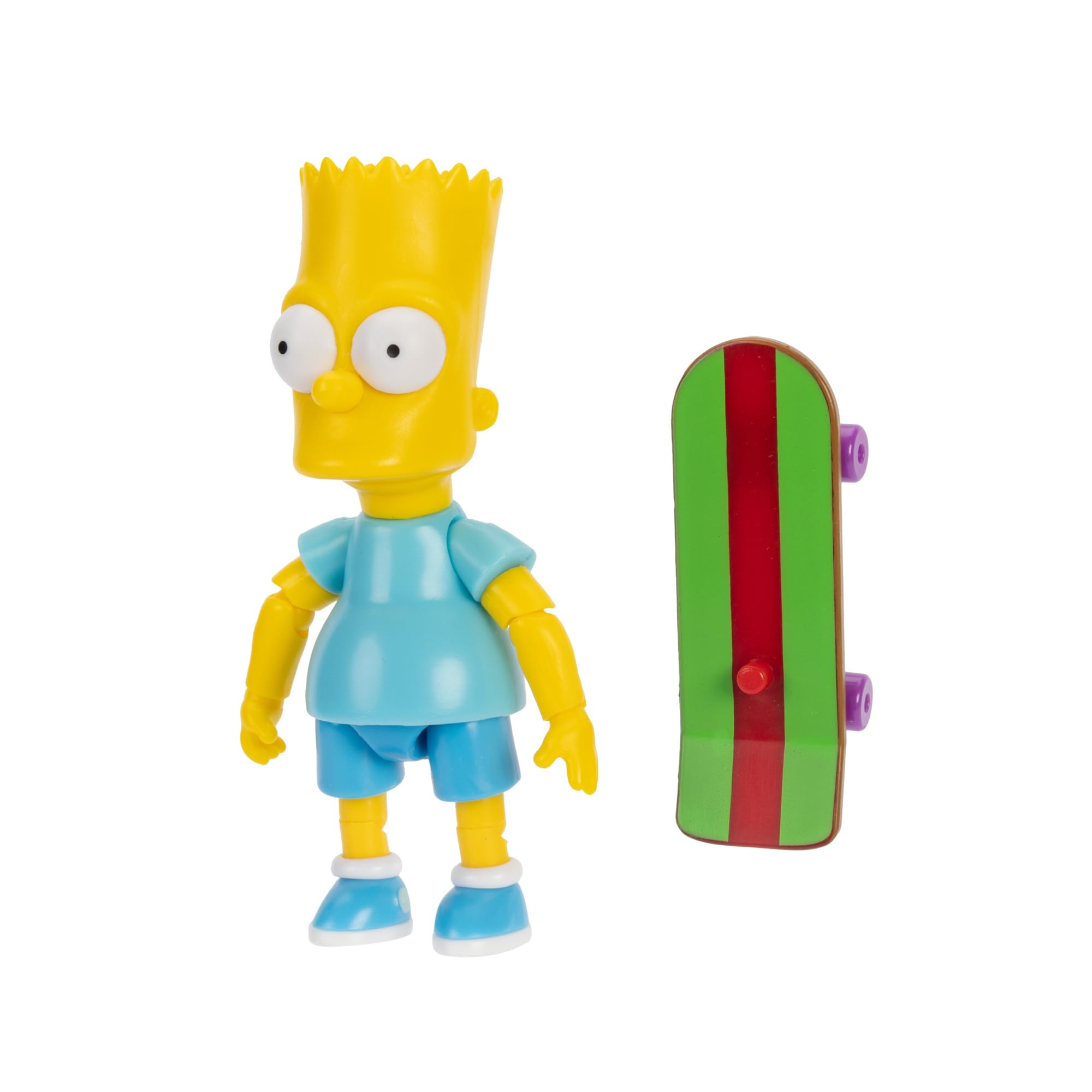 The Simpsons 5" Scale Action Figure Bart with Blue Shirt and Skateboard Accessory Collectible Figure from Jakks Pacific's Wave #4 Officially Licensed by Disney - Image 9