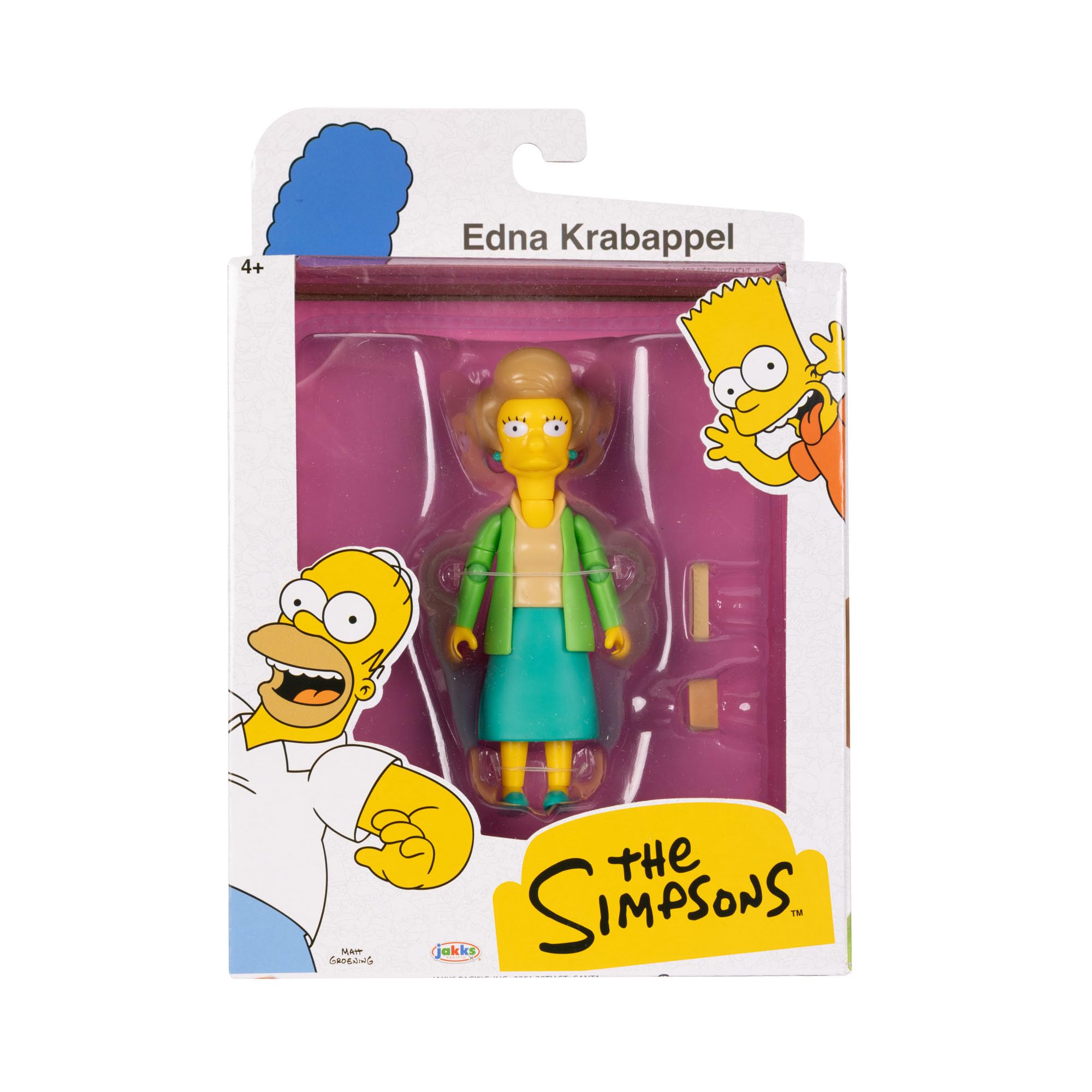 The Simpsons Action Figures 5-Inch Edna Krabappel with Chalk and Ruler - Image 5
