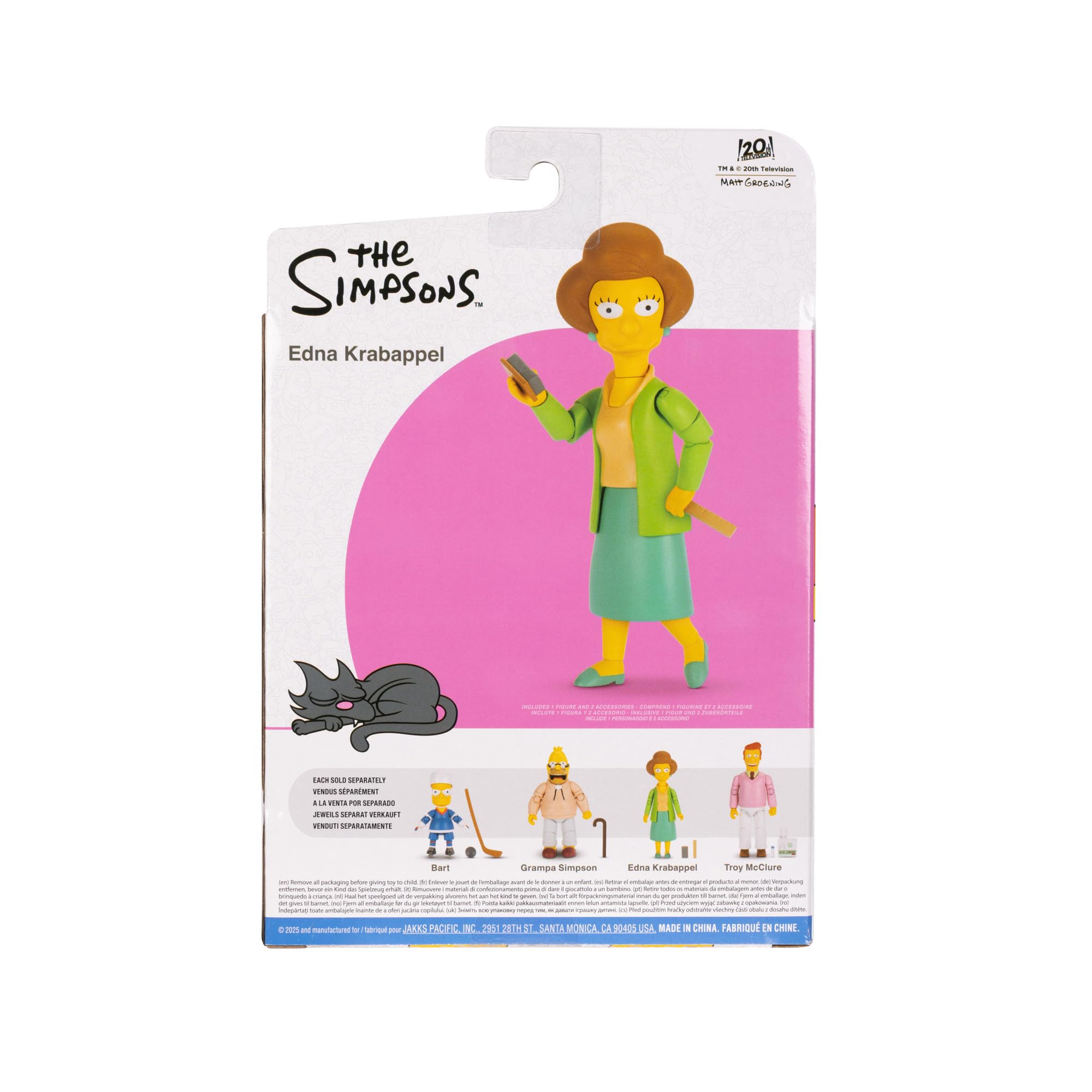 The Simpsons Action Figures 5-Inch Edna Krabappel with Chalk and Ruler - Image 6