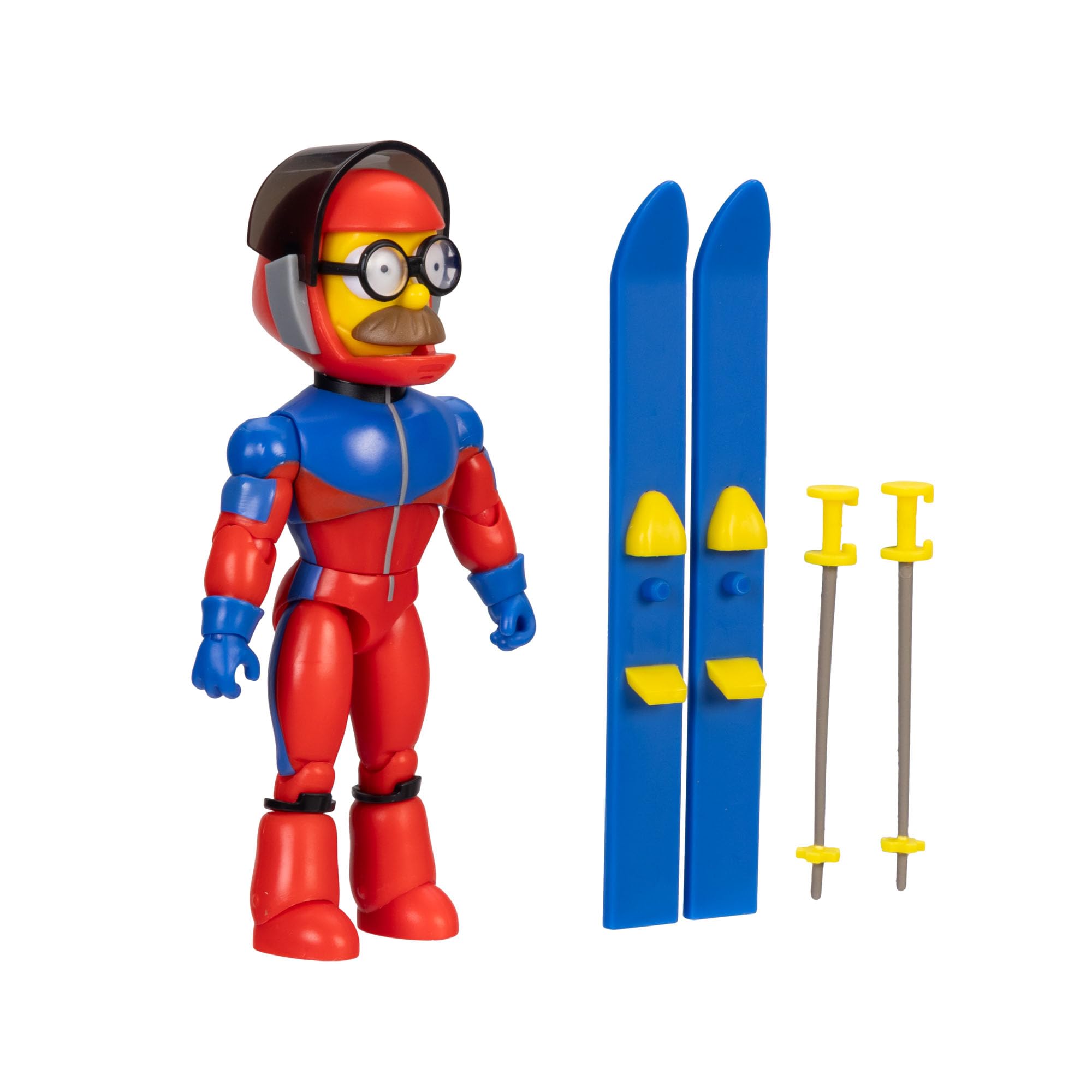 The Simpsons Action Figures 5-Inch SS Flanders with Ski Poles and Skis - Image 3