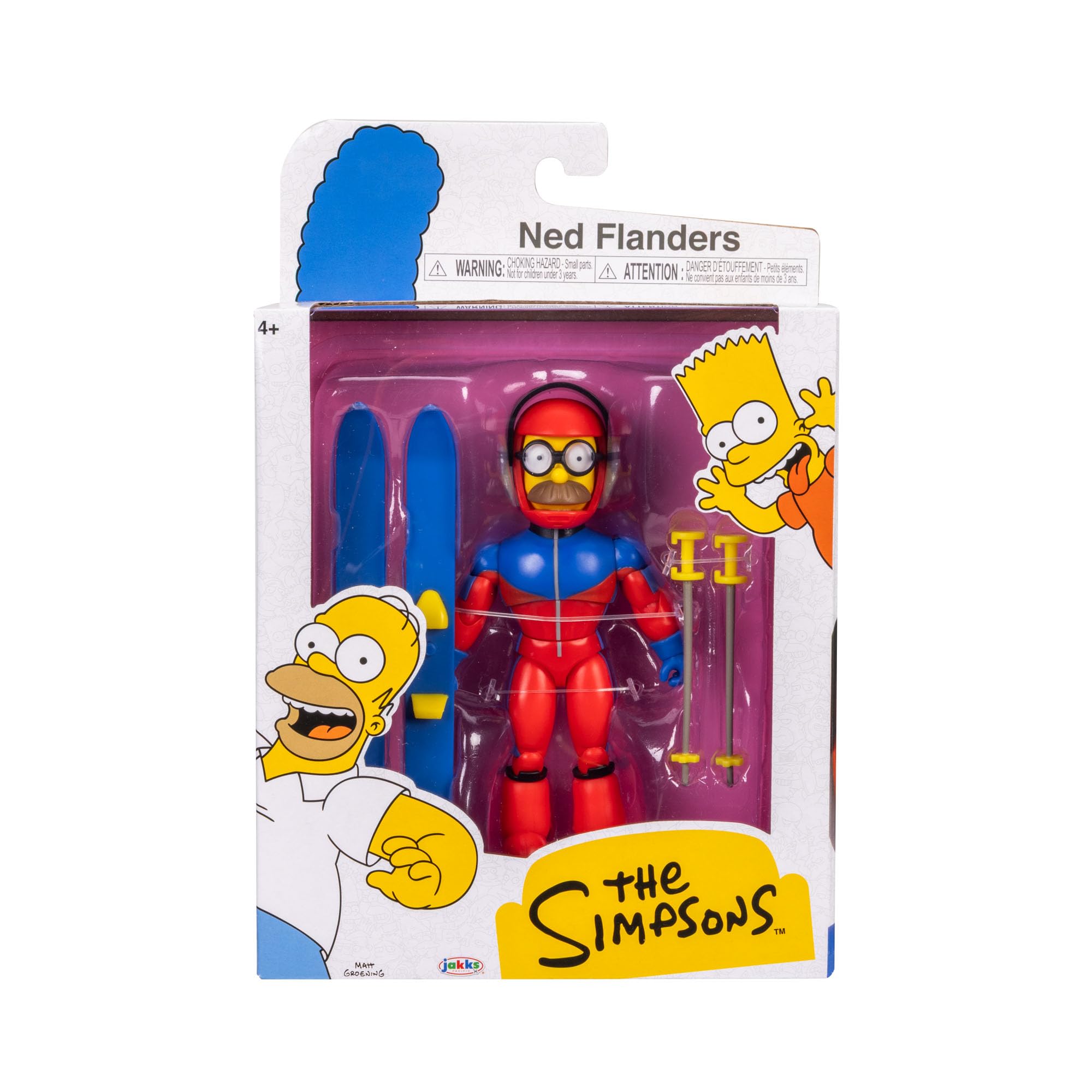 The Simpsons Action Figures 5-Inch SS Flanders with Ski Poles and Skis - Image 5