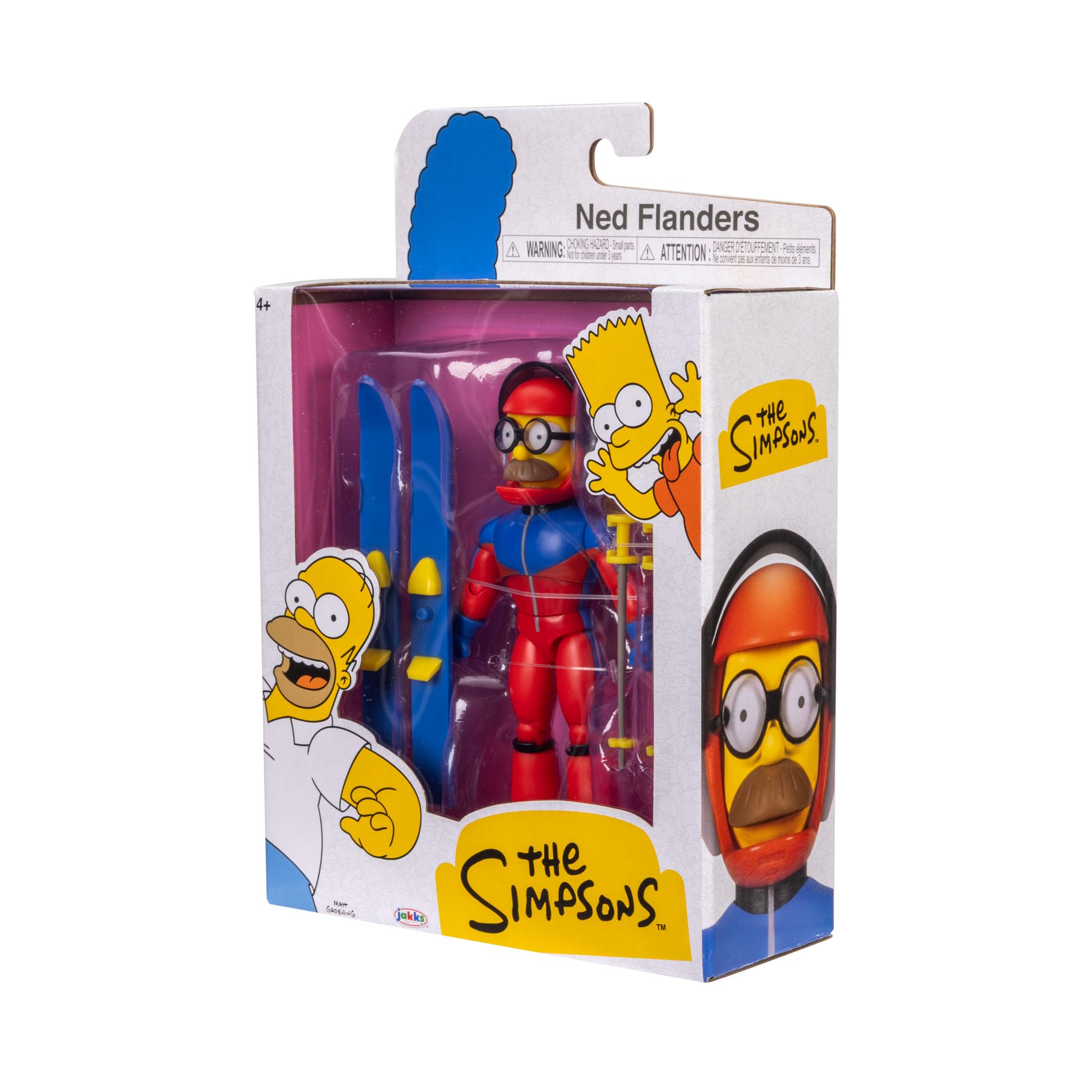 The Simpsons Action Figures 5-Inch SS Flanders with Ski Poles and Skis - Image 7