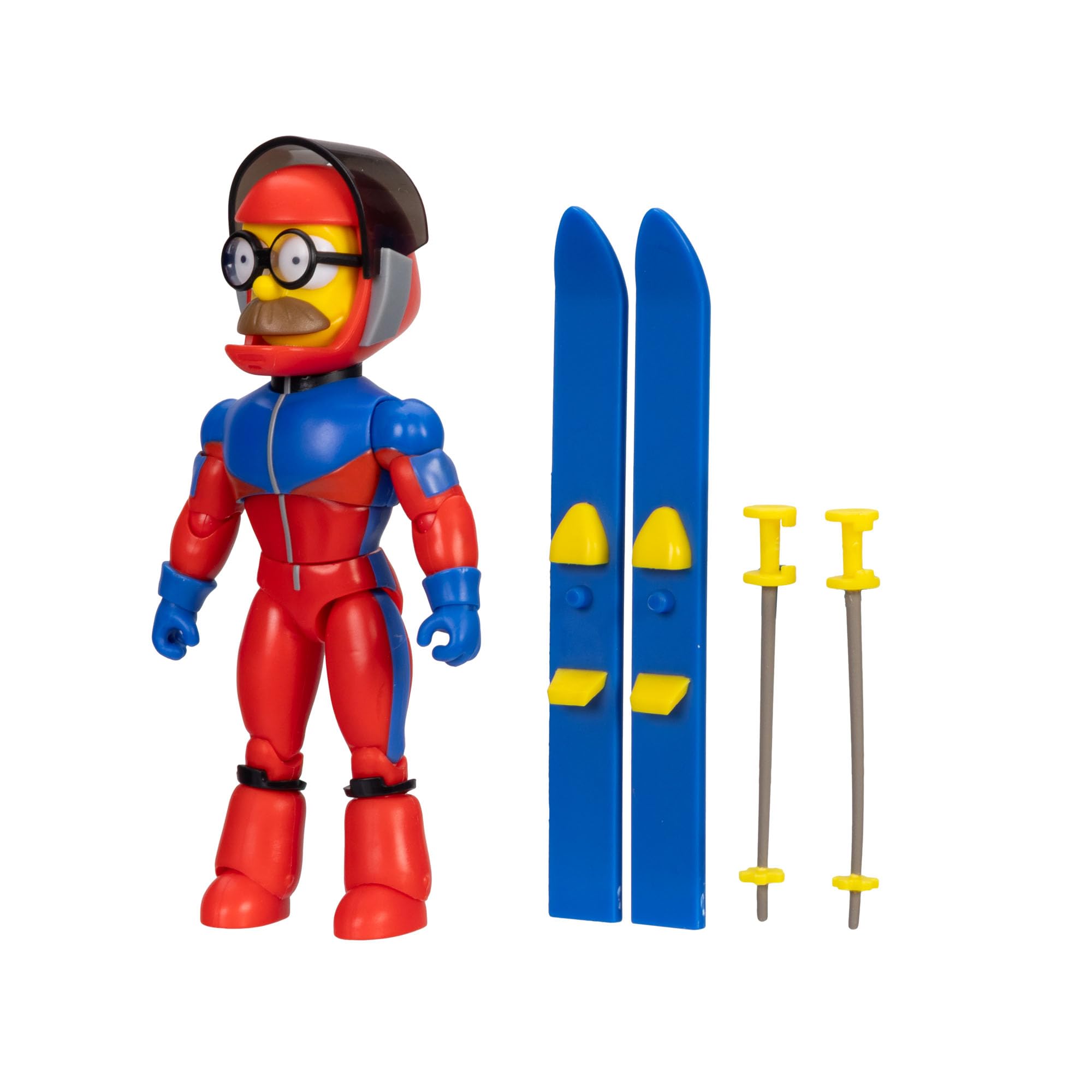 The Simpsons Action Figures 5-Inch SS Flanders with Ski Poles and Skis - Image 8