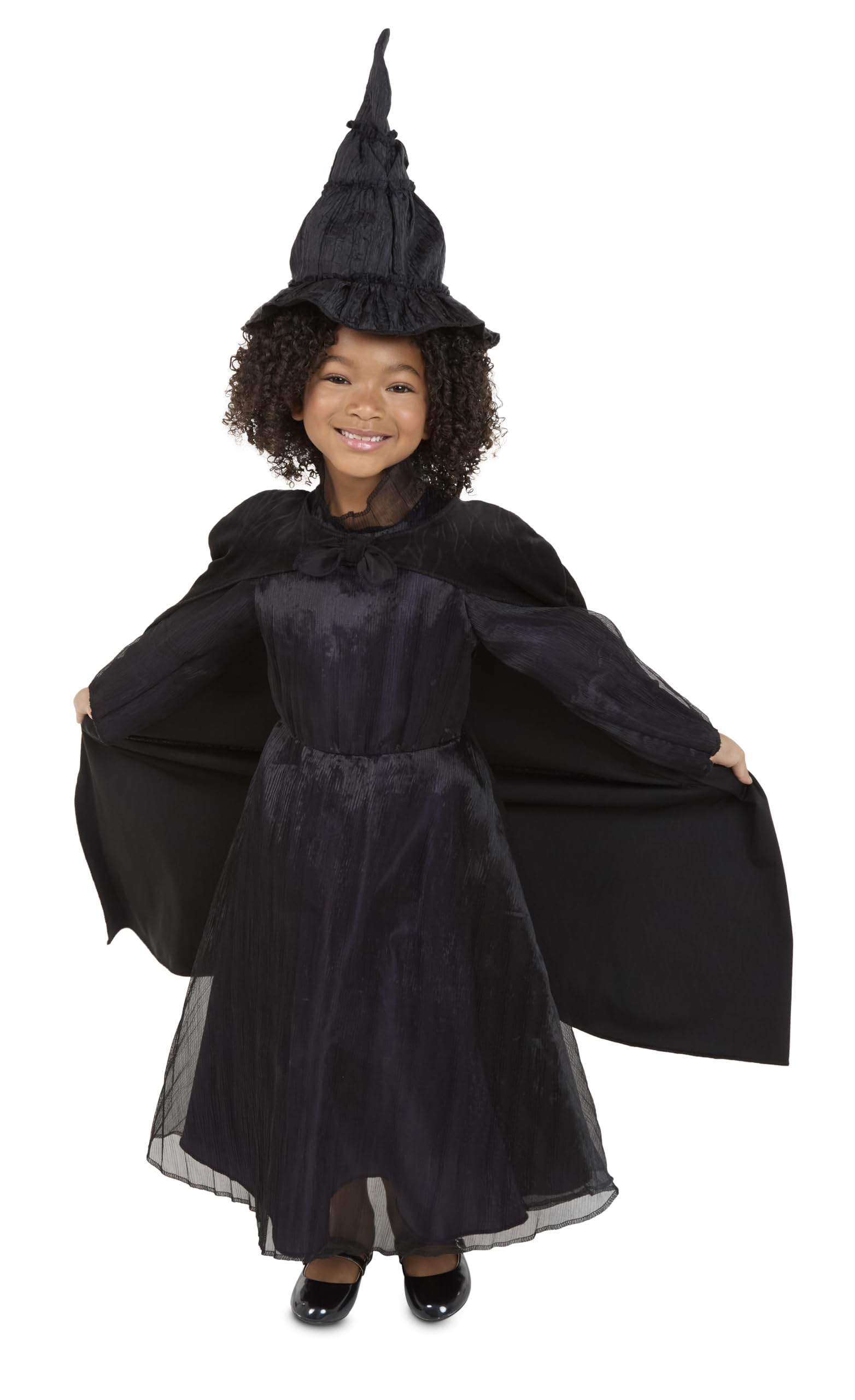 Wicked Elphaba Dress for Girls Premium Official Costume Black Dress with Purple Accents and Layers for Gorgeous Volume, Includes Hat, and Cape! [Amazon Exclusive] - Image 3