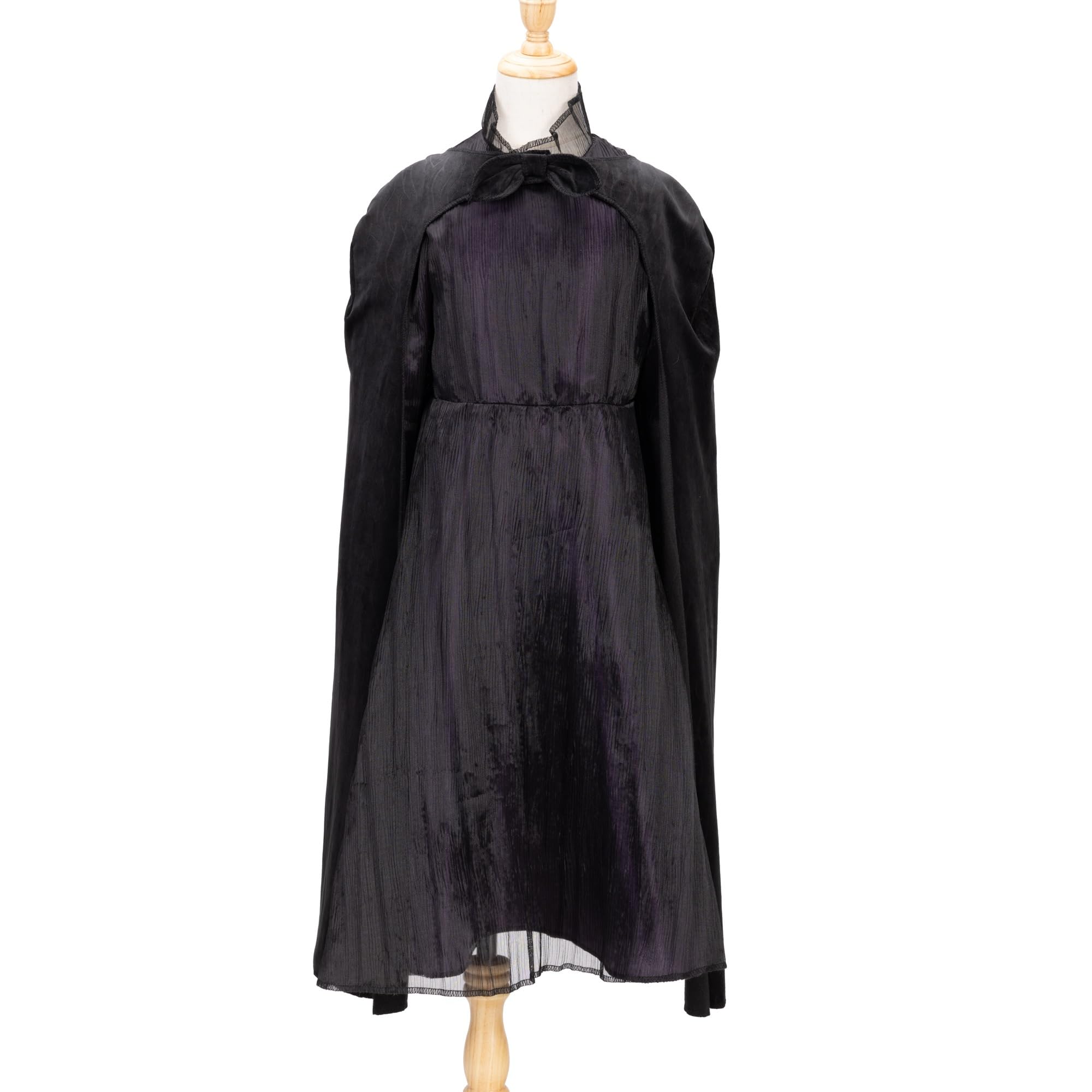 Wicked Elphaba Dress for Girls Premium Official Costume Black Dress with Purple Accents and Layers for Gorgeous Volume, Includes Hat, and Cape! [Amazon Exclusive] - Image 4