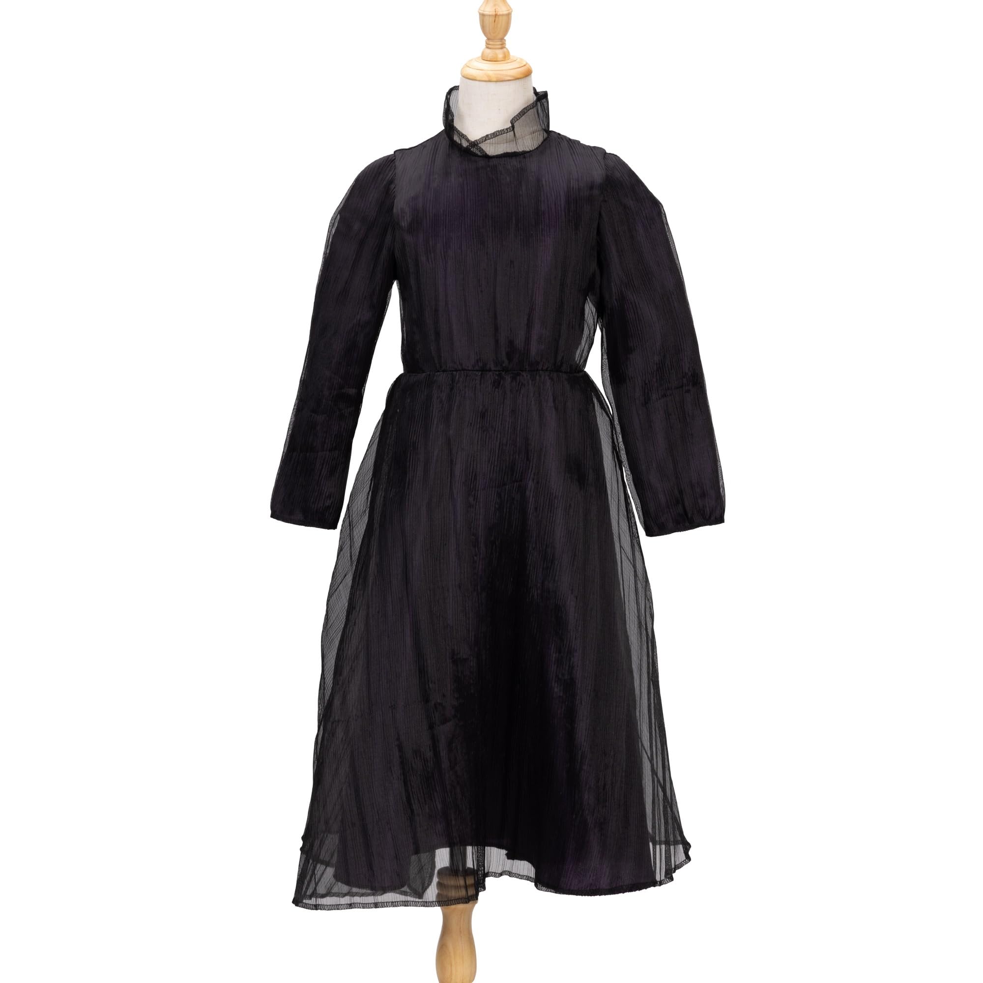 Wicked Elphaba Dress for Girls Premium Official Costume Black Dress with Purple Accents and Layers for Gorgeous Volume, Includes Hat, and Cape! [Amazon Exclusive] - Image 5