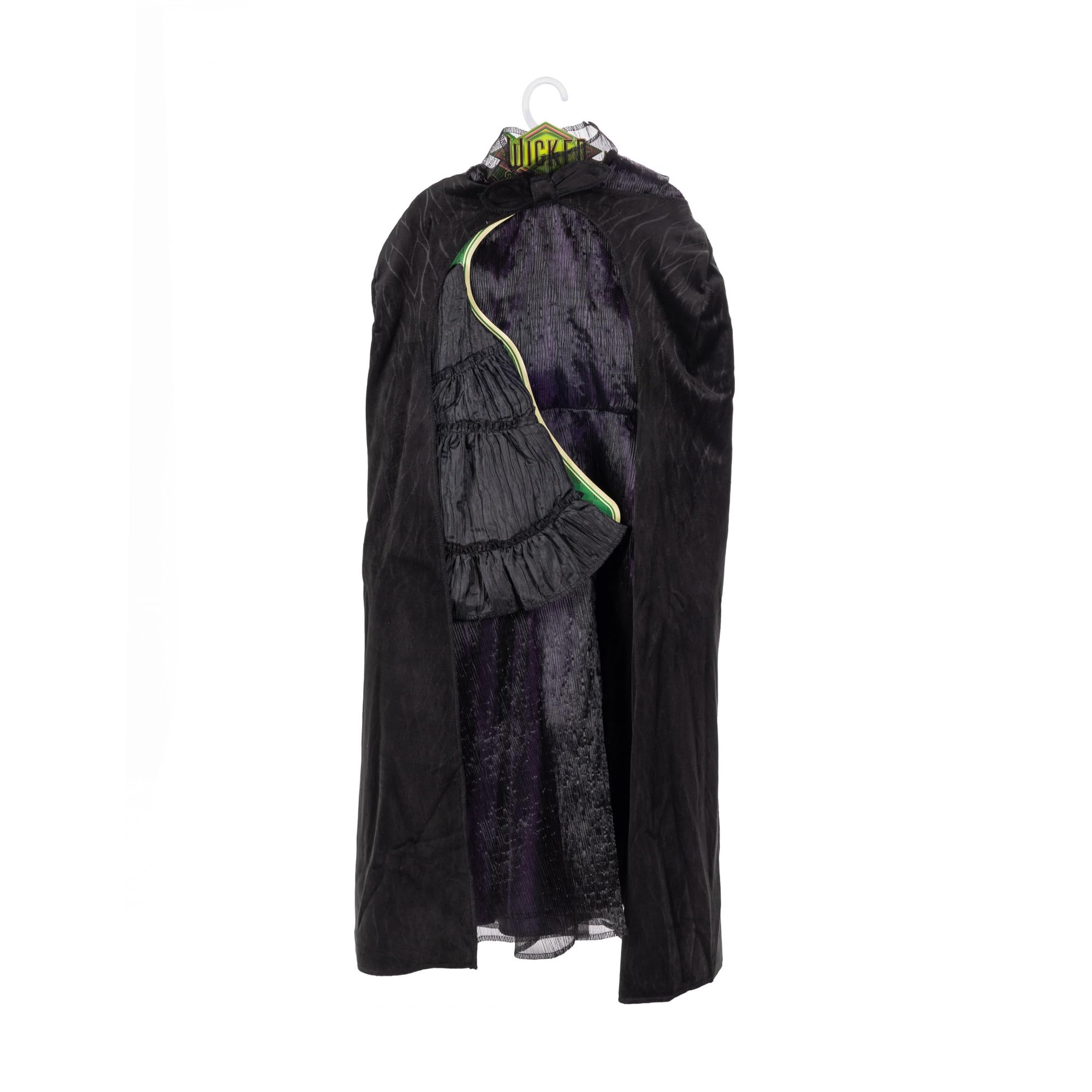 Wicked Elphaba Dress for Girls Premium Official Costume Black Dress with Purple Accents and Layers for Gorgeous Volume, Includes Hat, and Cape! [Amazon Exclusive] - Image 7